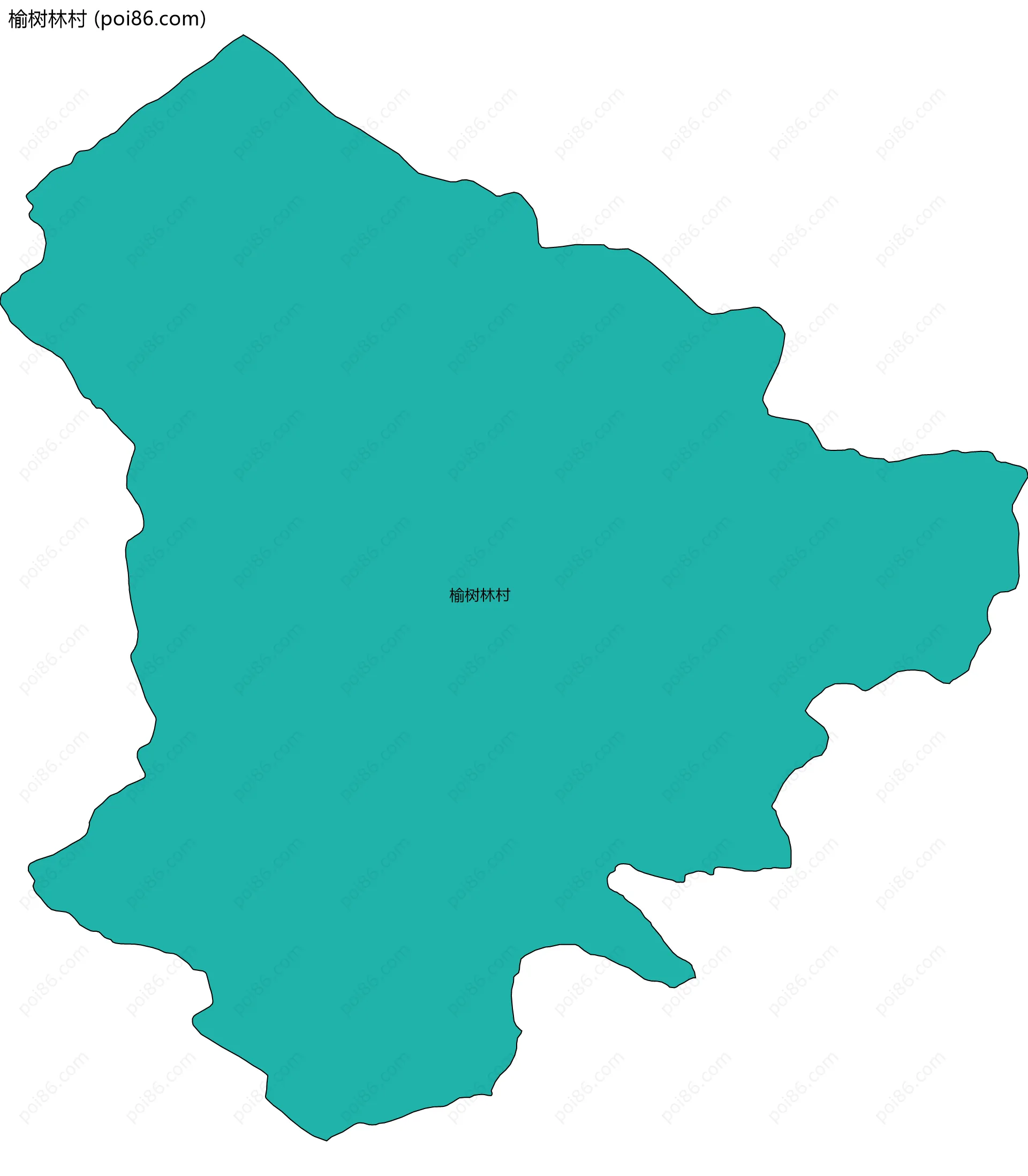 榆树林村边界地图