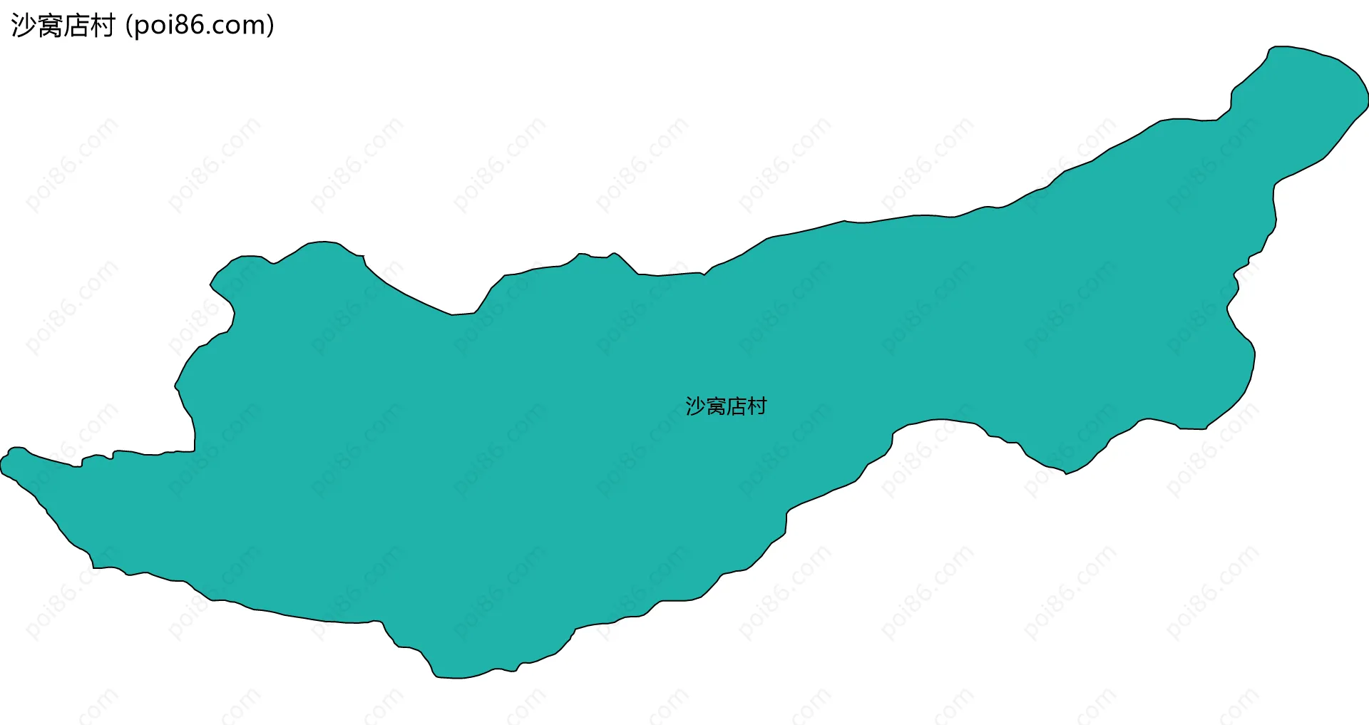 沙窝店村边界地图