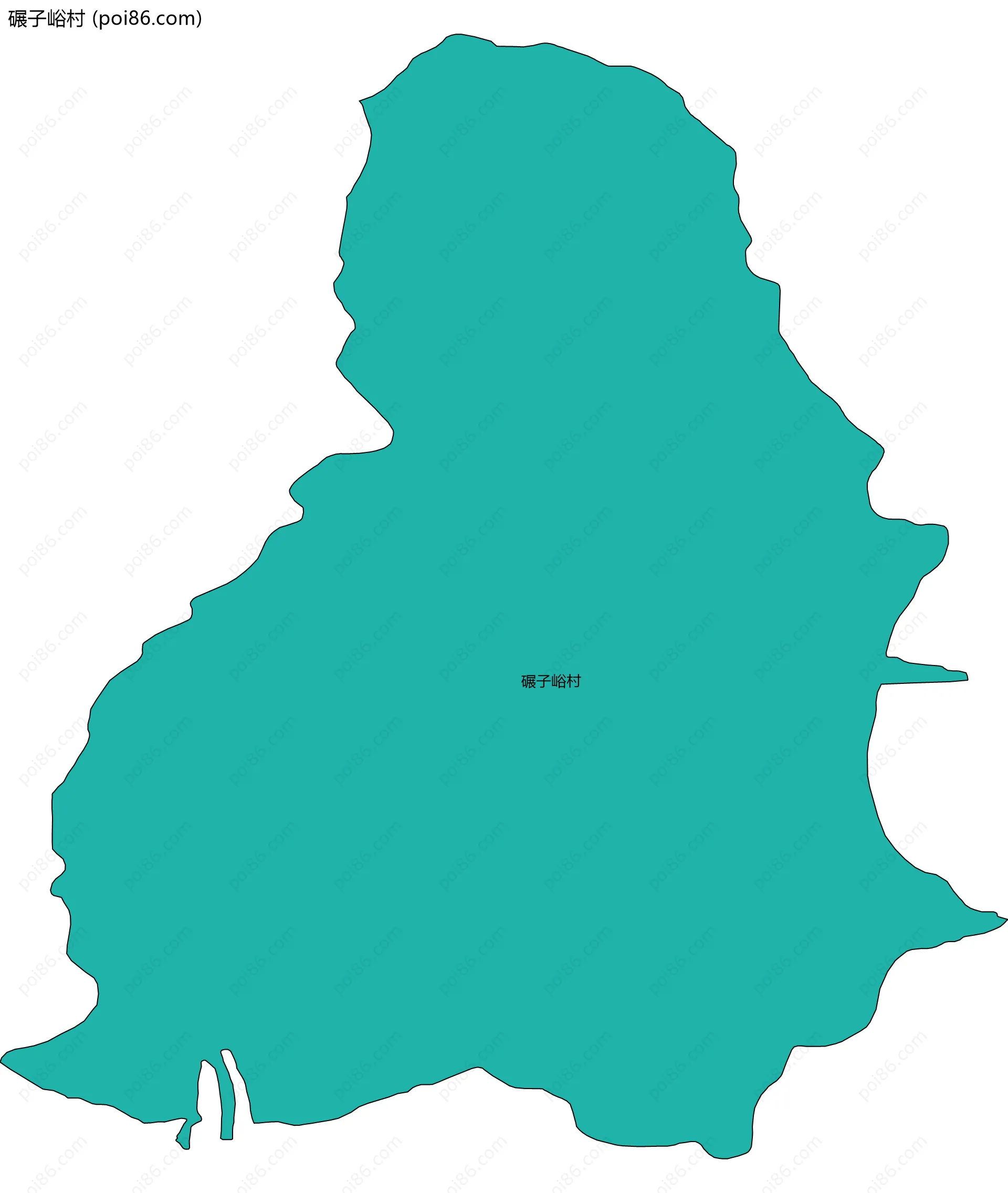 碾子峪村边界地图