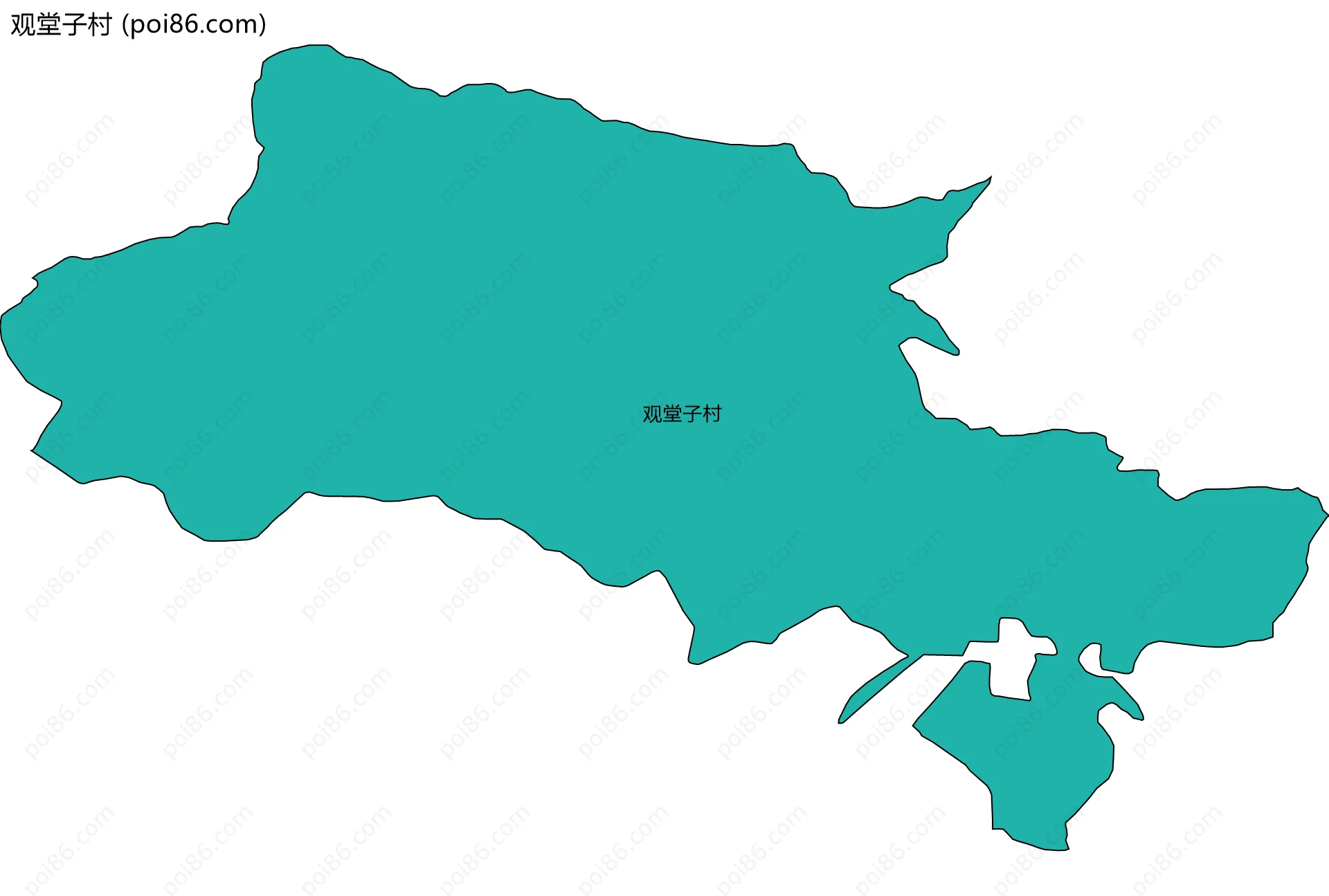 观堂子村边界地图
