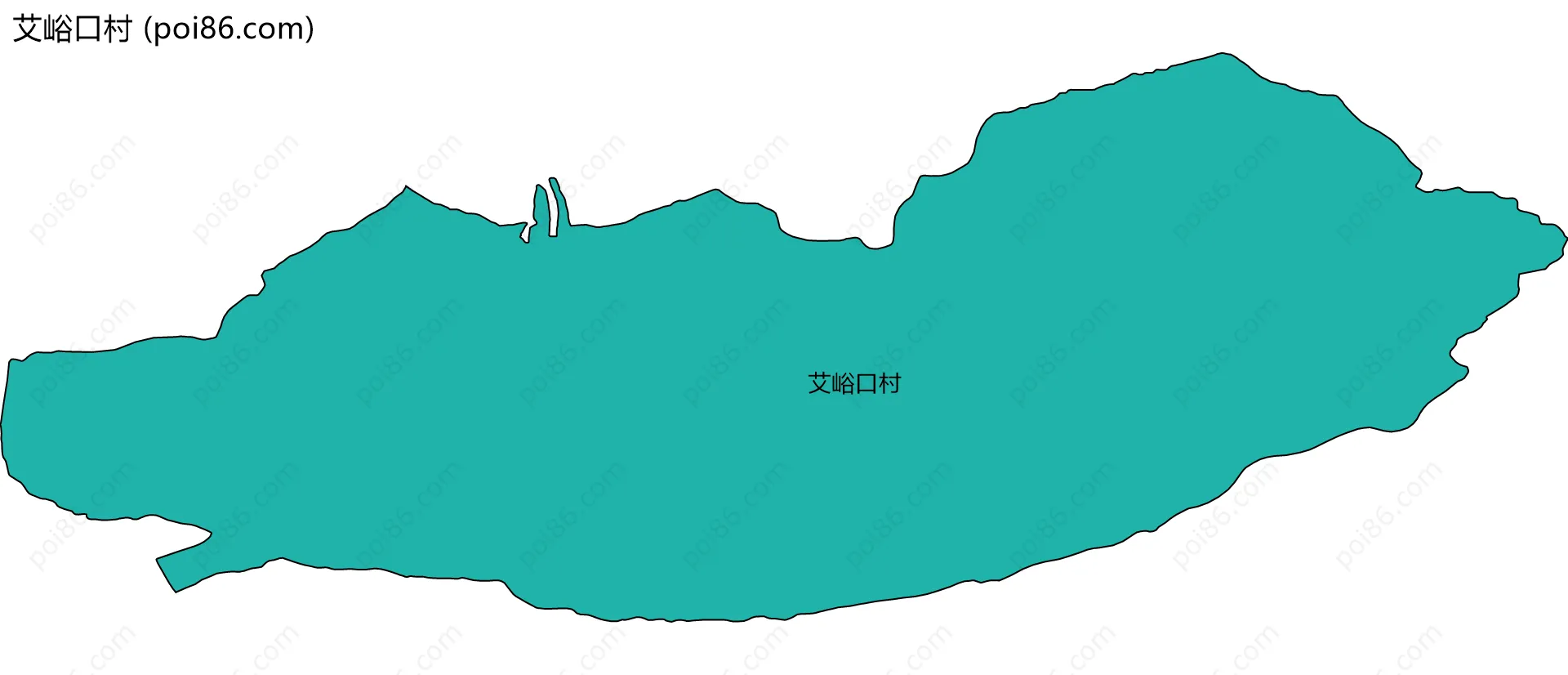 艾峪口村边界地图