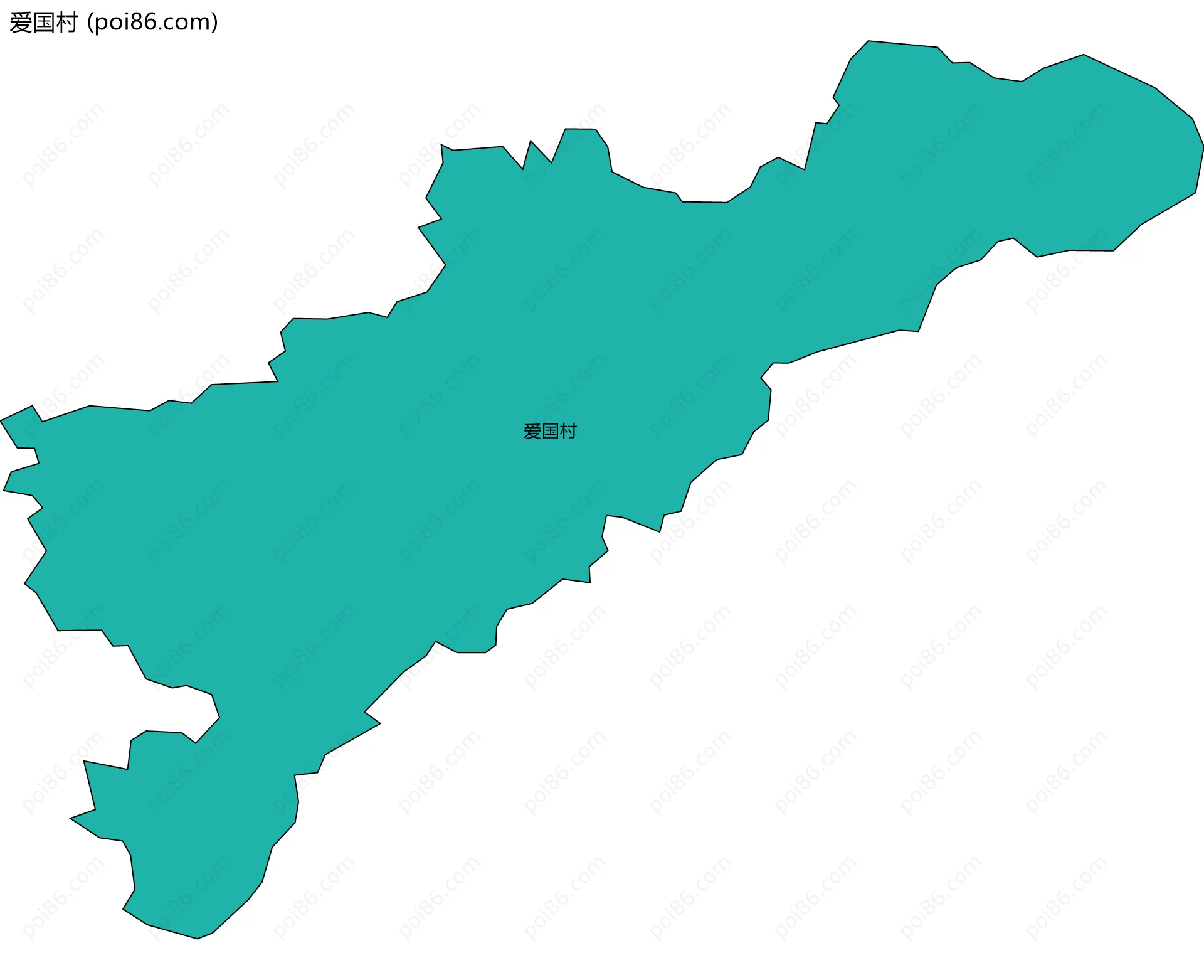 爱国村边界地图
