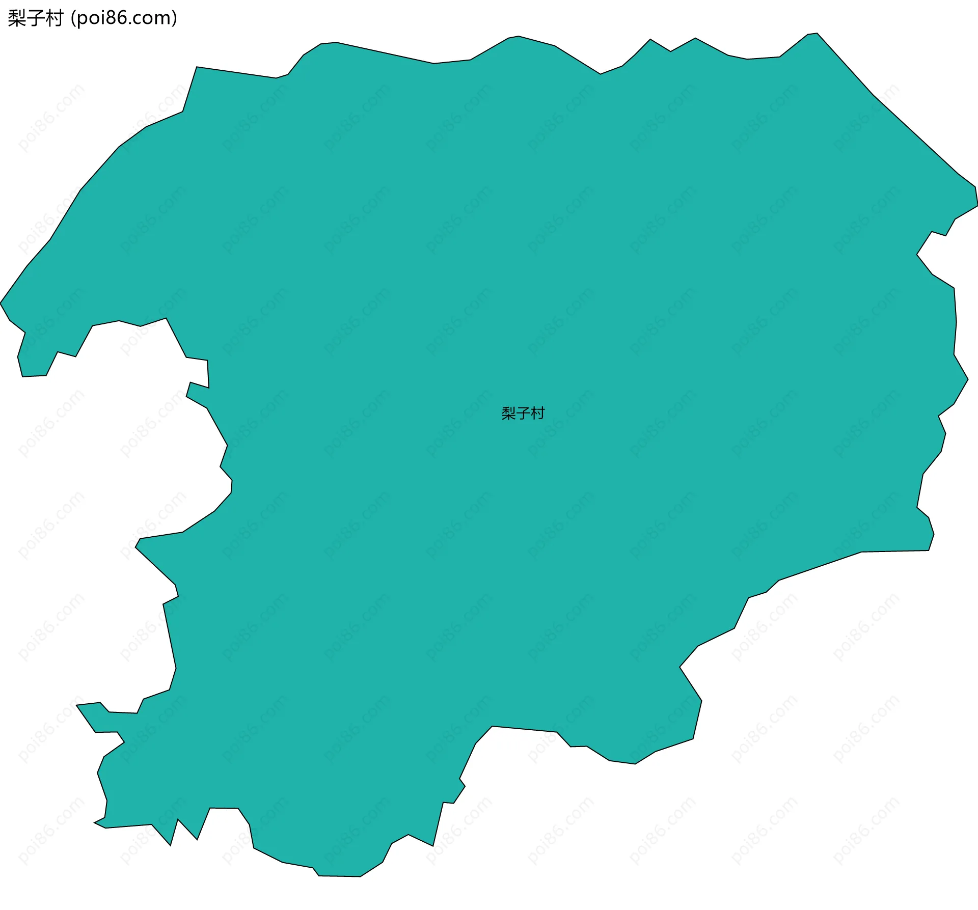 梨子村边界地图