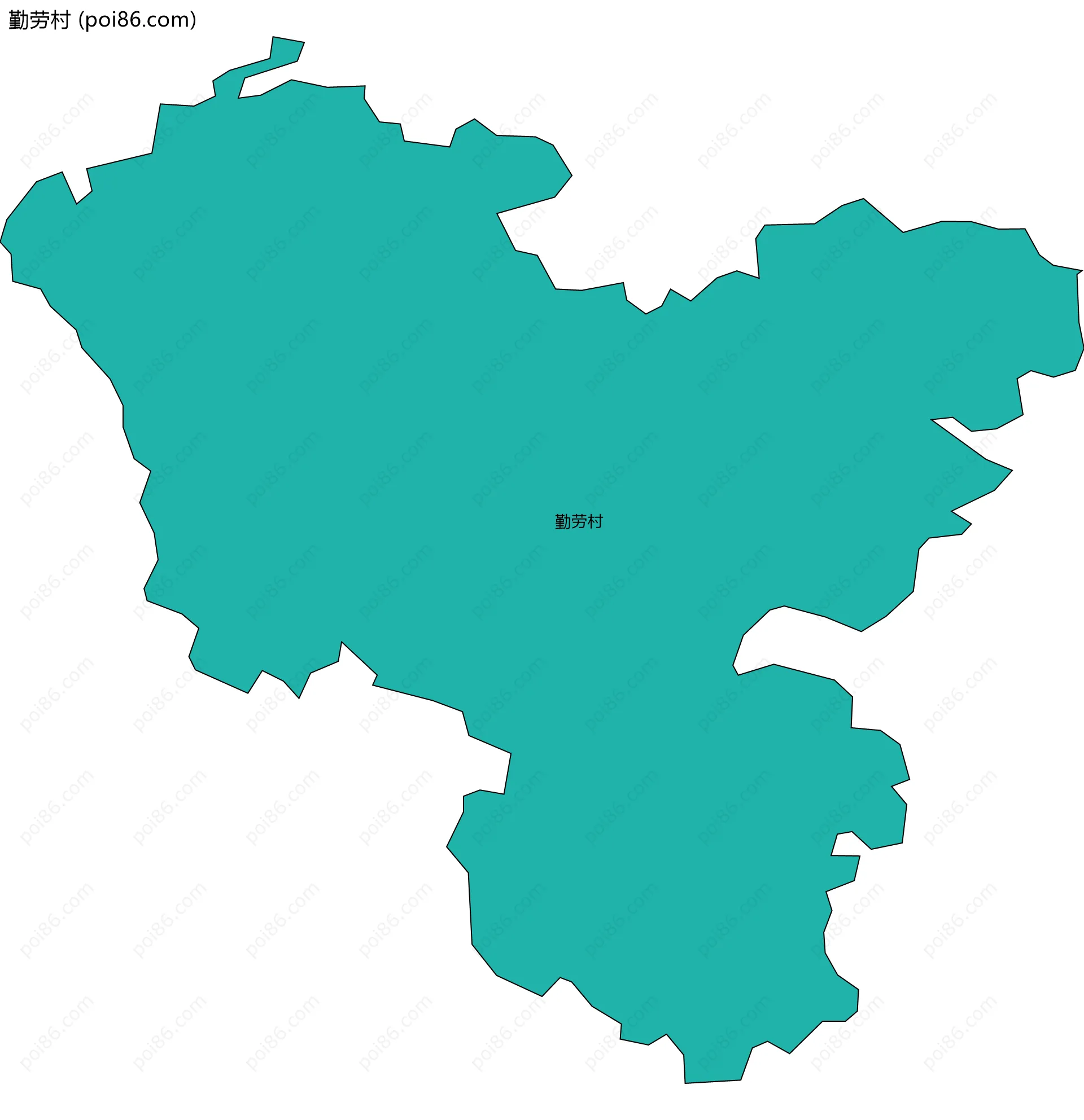 勤劳村边界地图