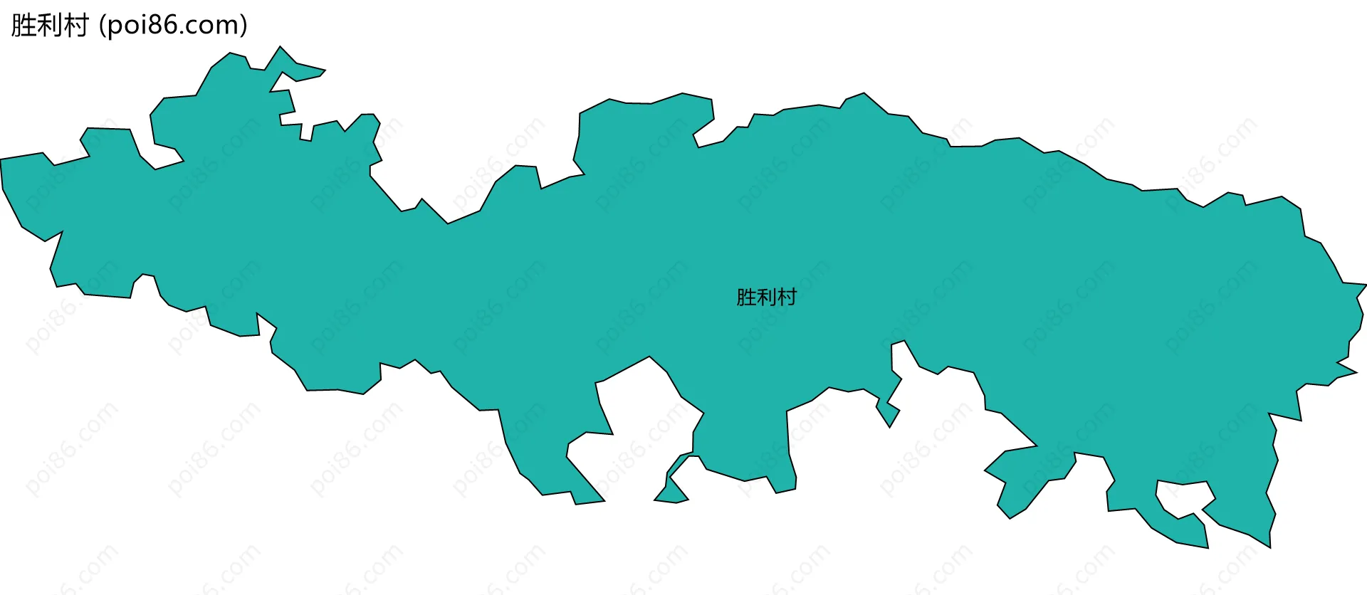 胜利村边界地图