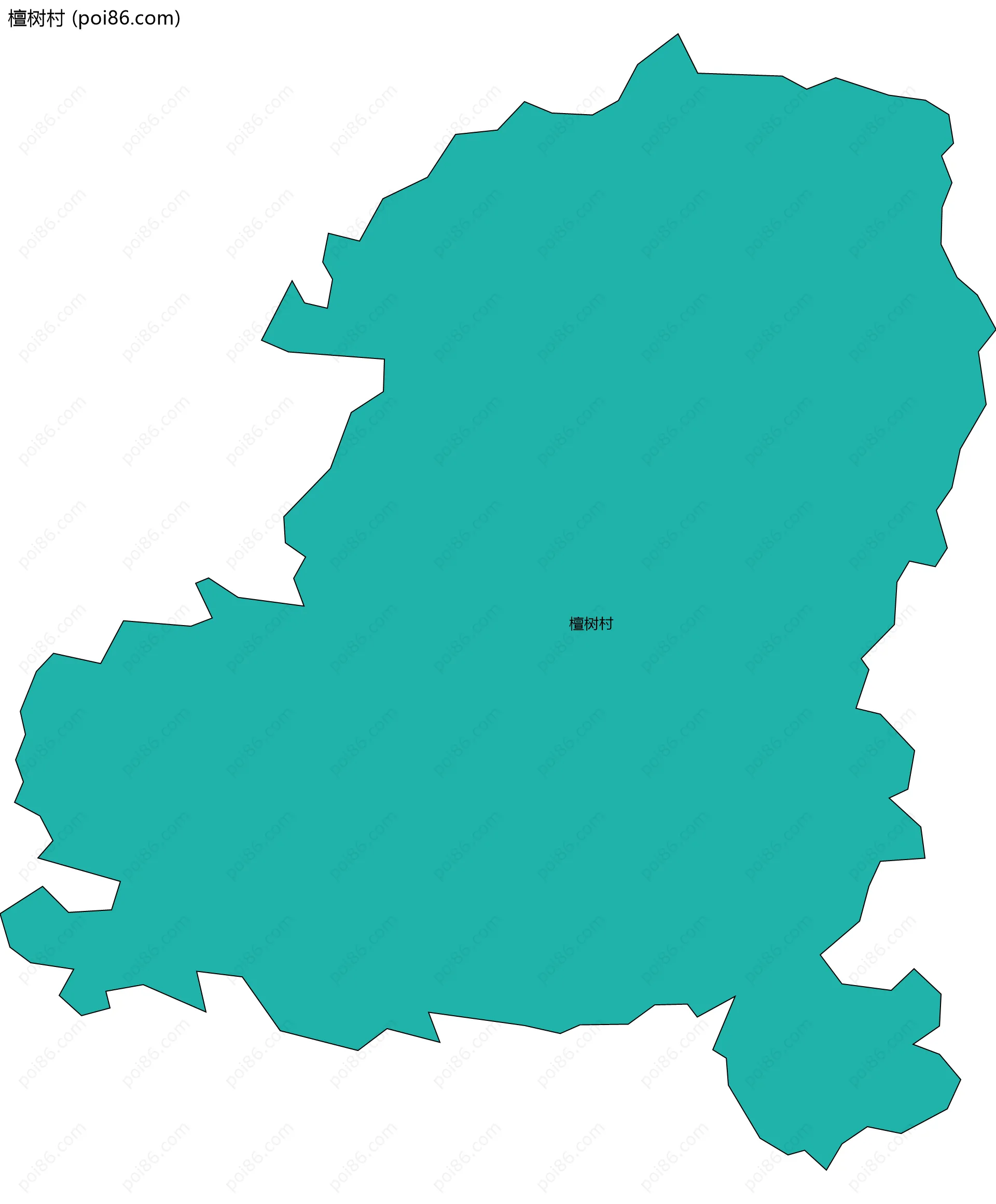 檀树村边界地图