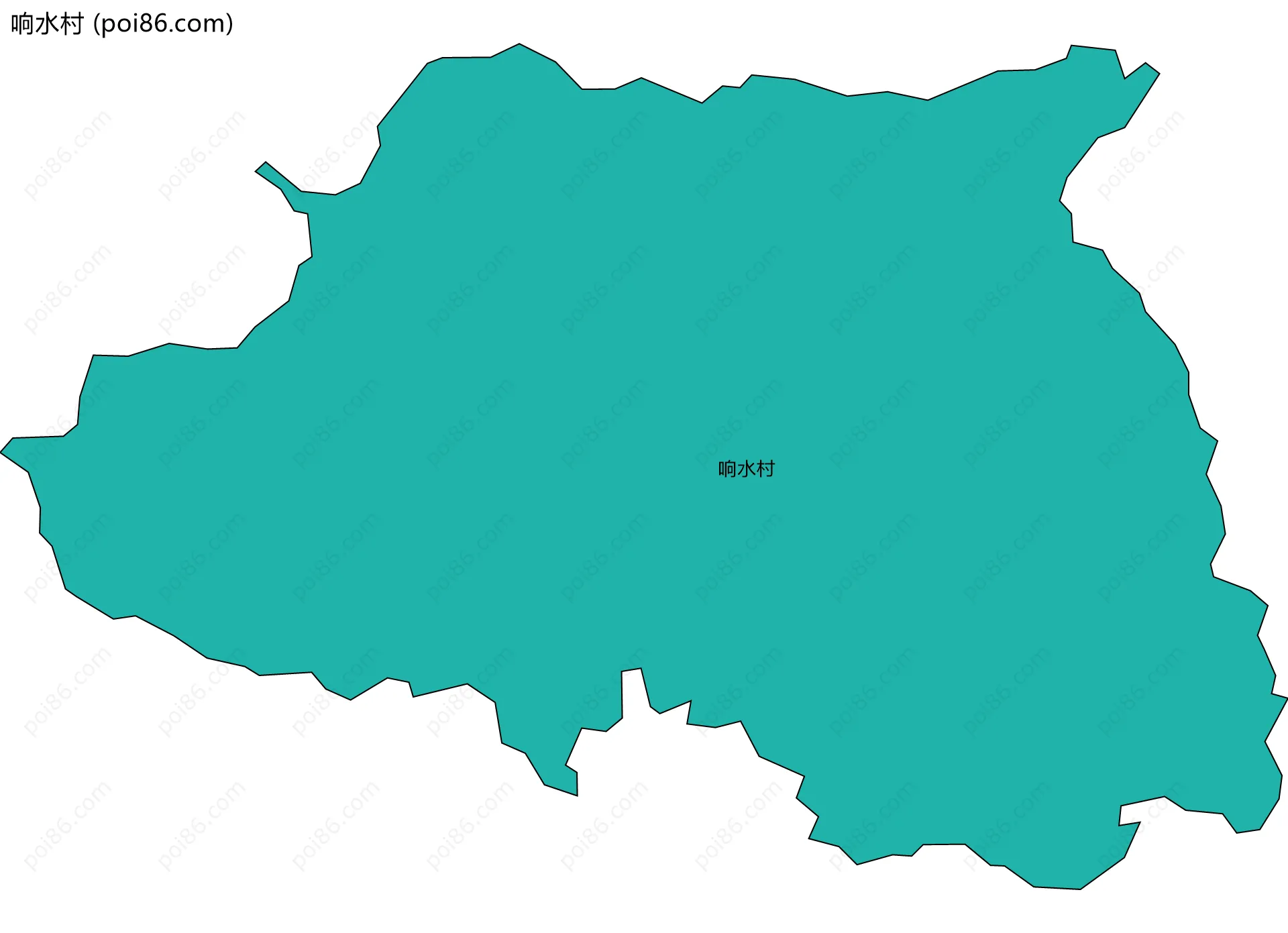 响水村边界地图