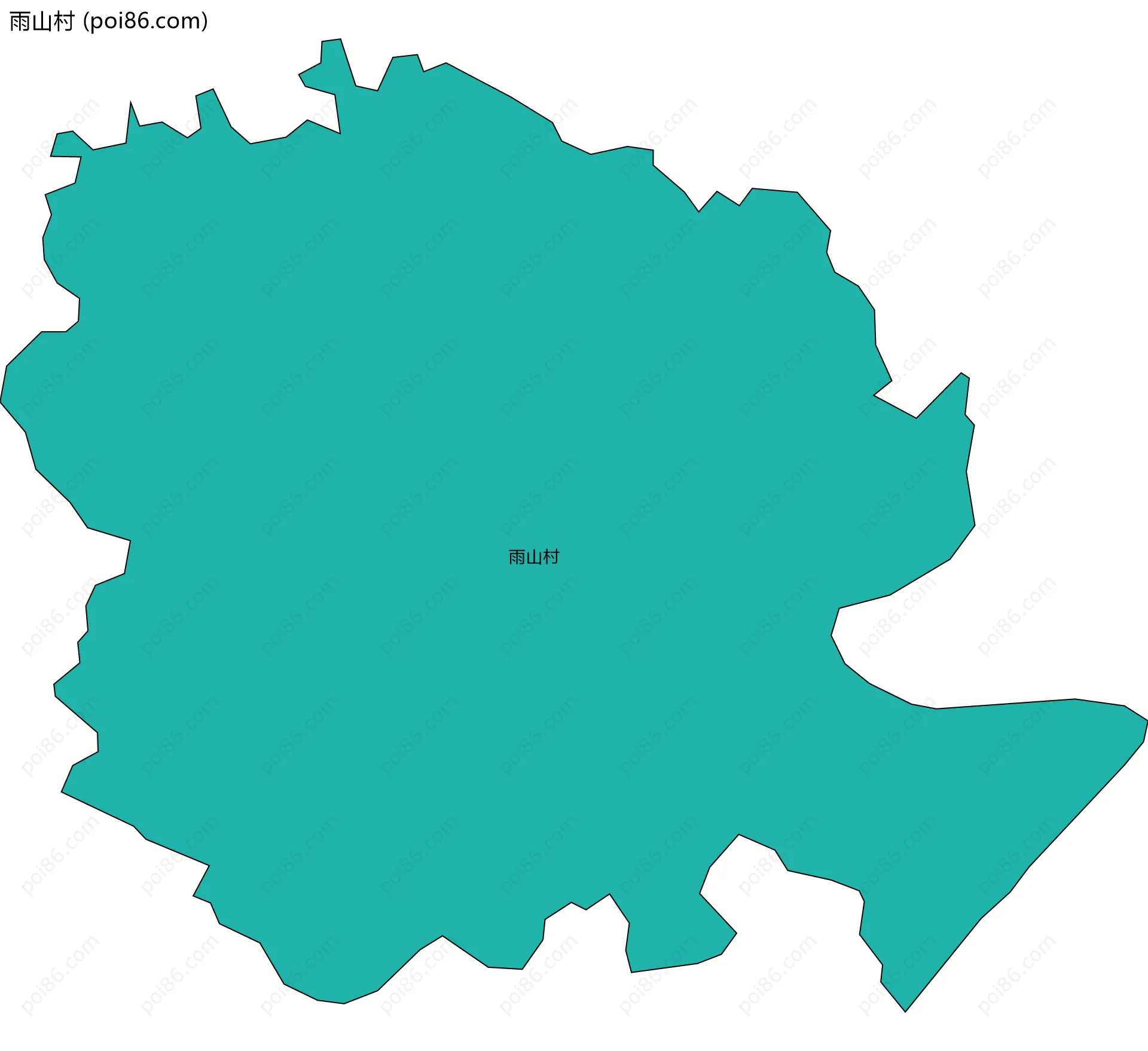 雨山村边界地图
