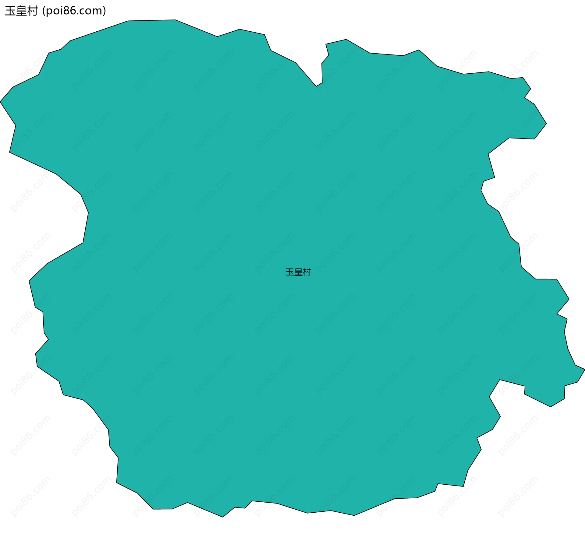 玉皇村边界地图