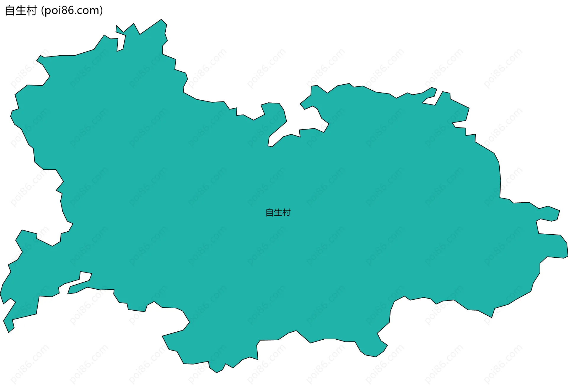 自生村边界地图