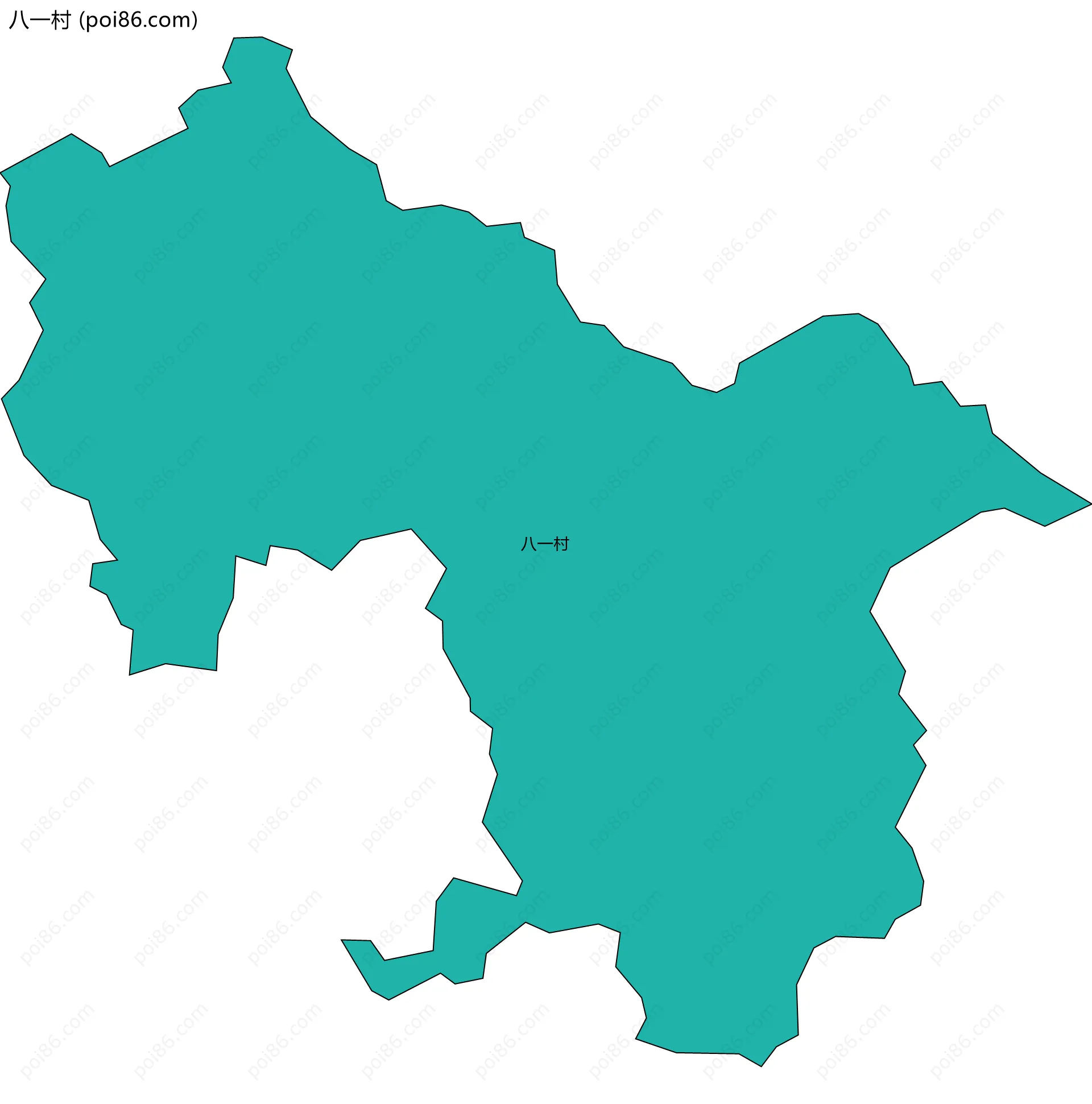 八一村边界地图