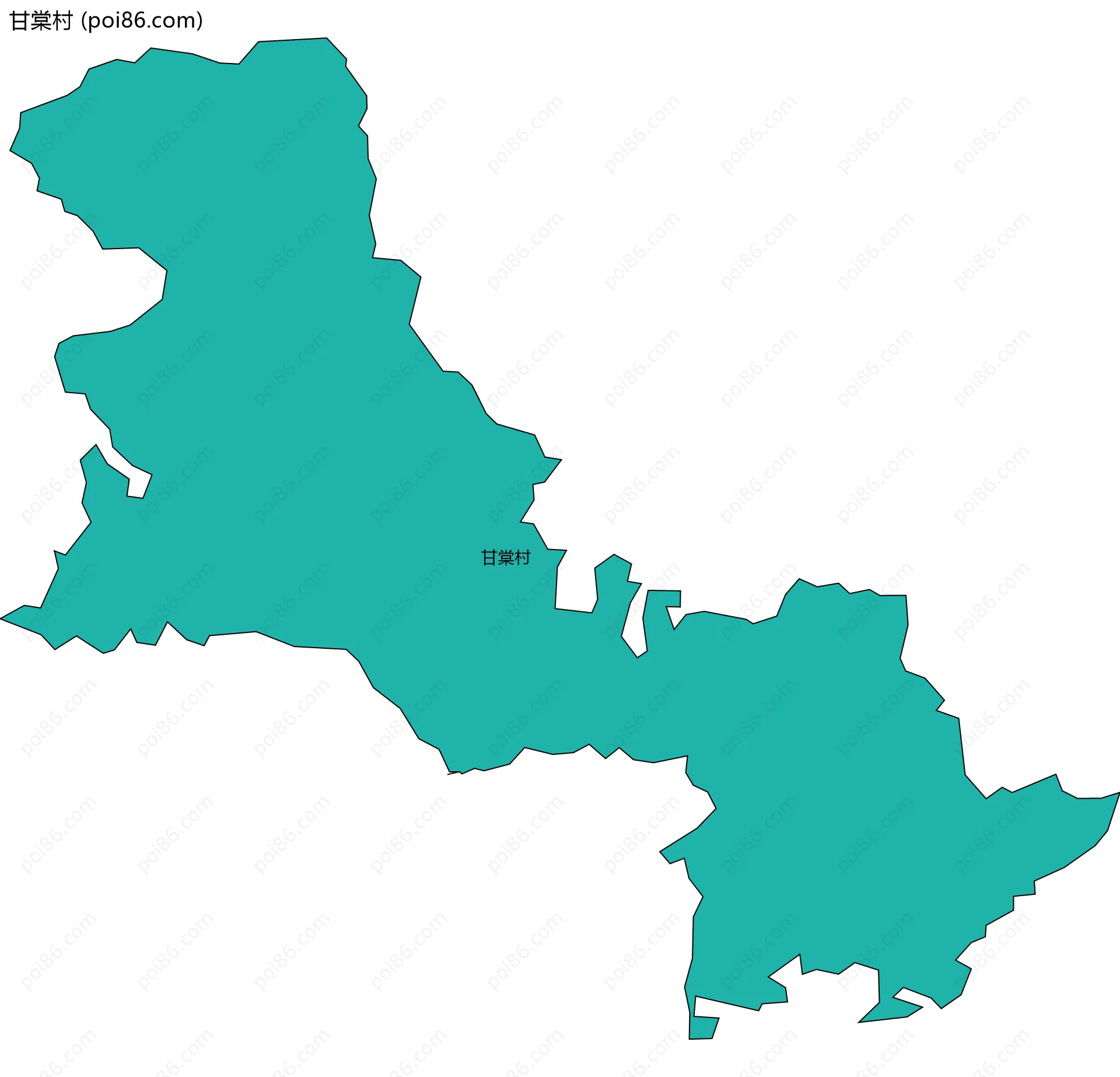 甘棠村边界地图