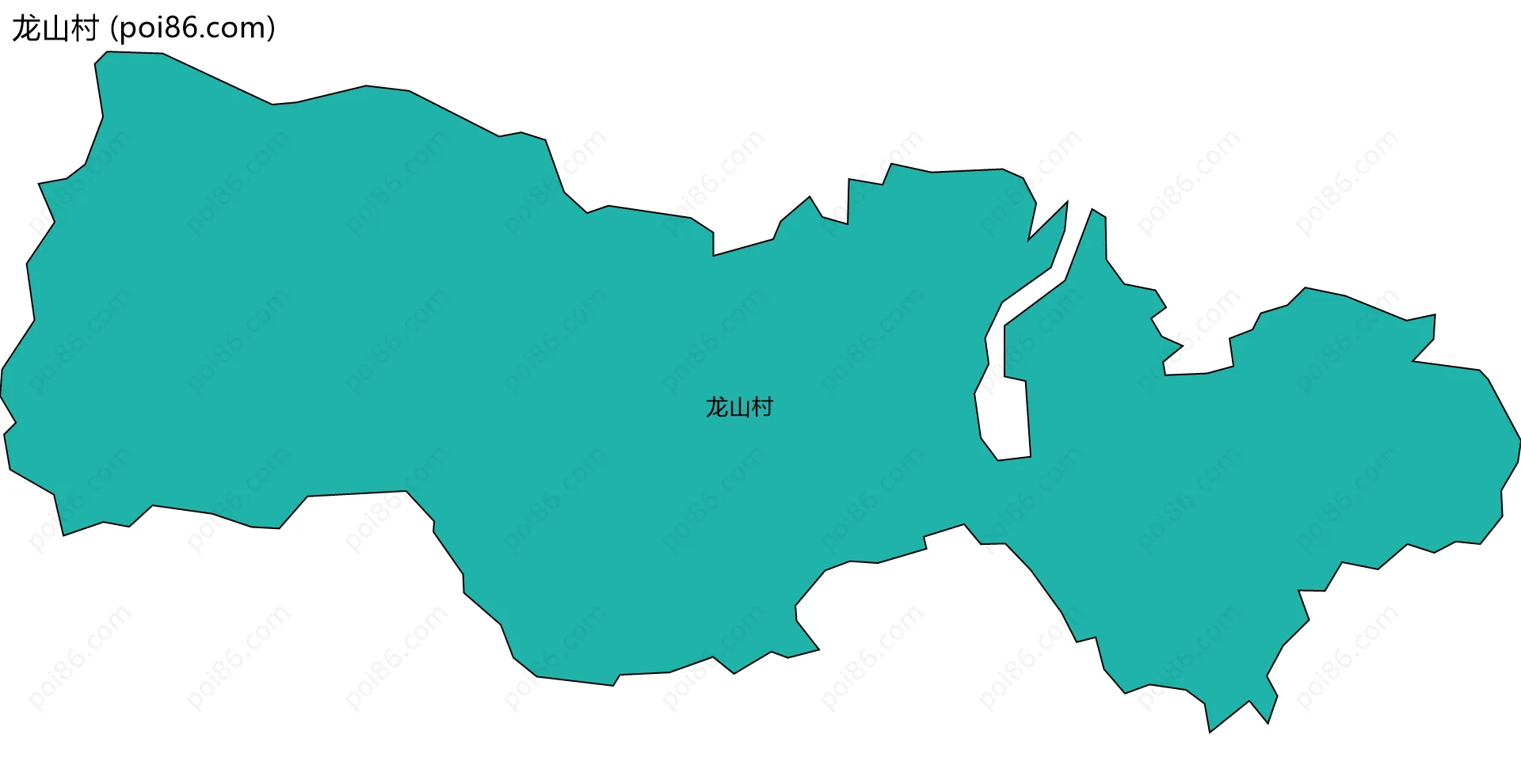 龙山村边界地图