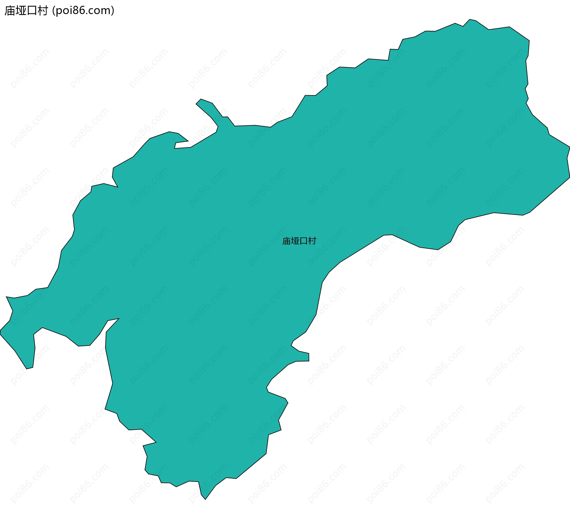 庙垭口村边界地图