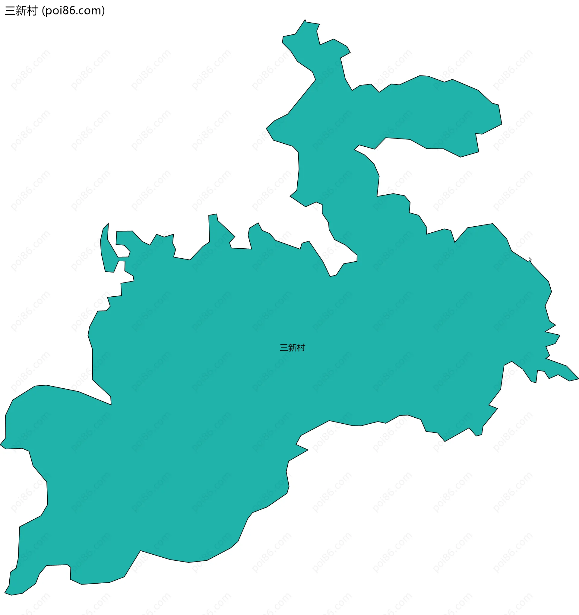 三新村边界地图