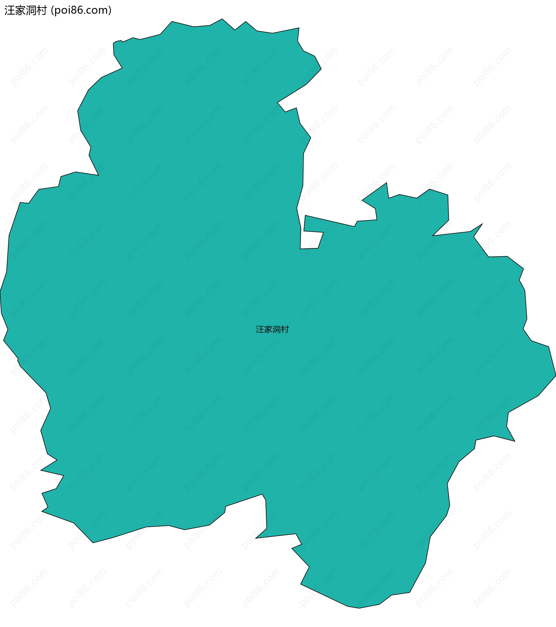 汪家洞村边界地图