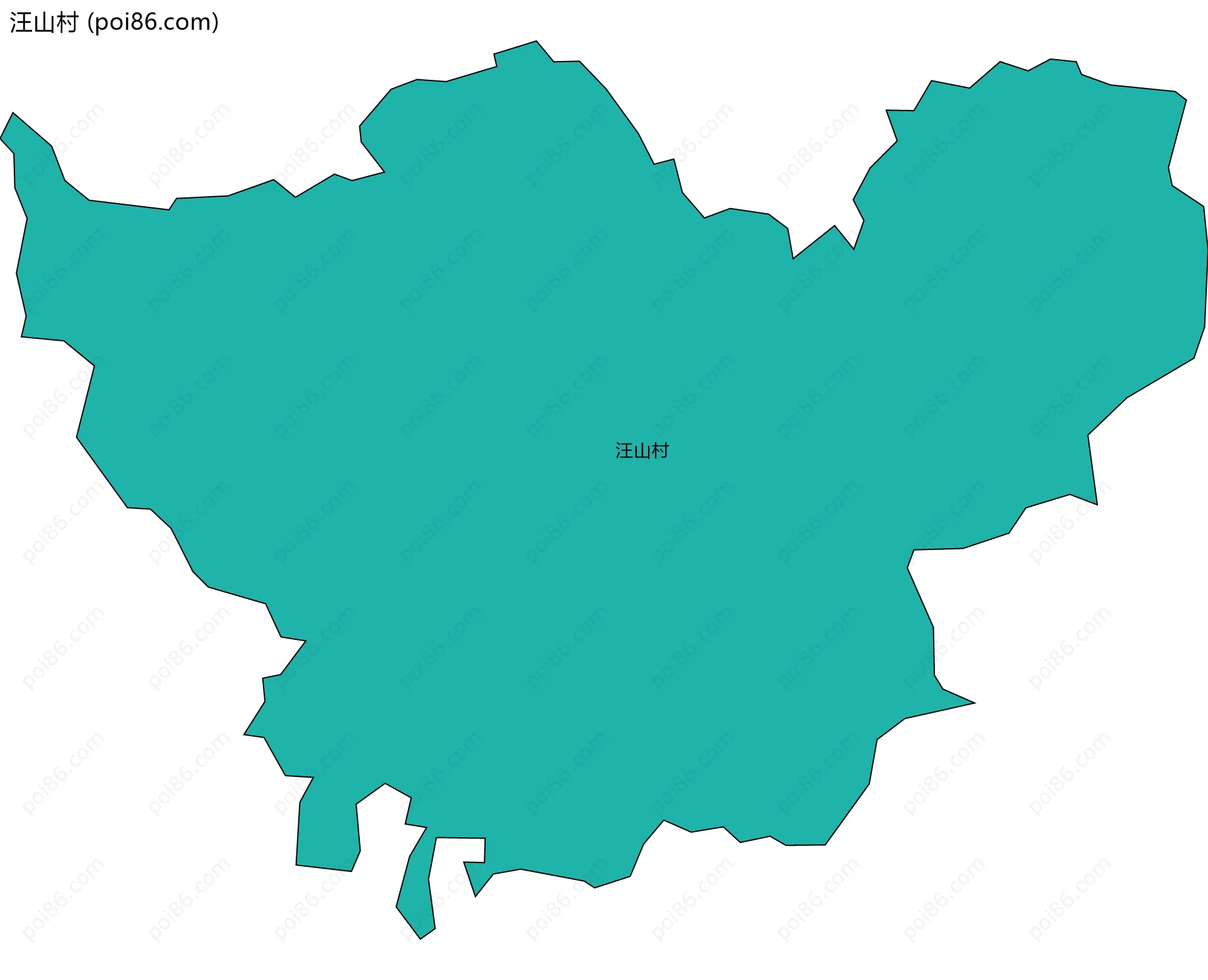 汪山村边界地图