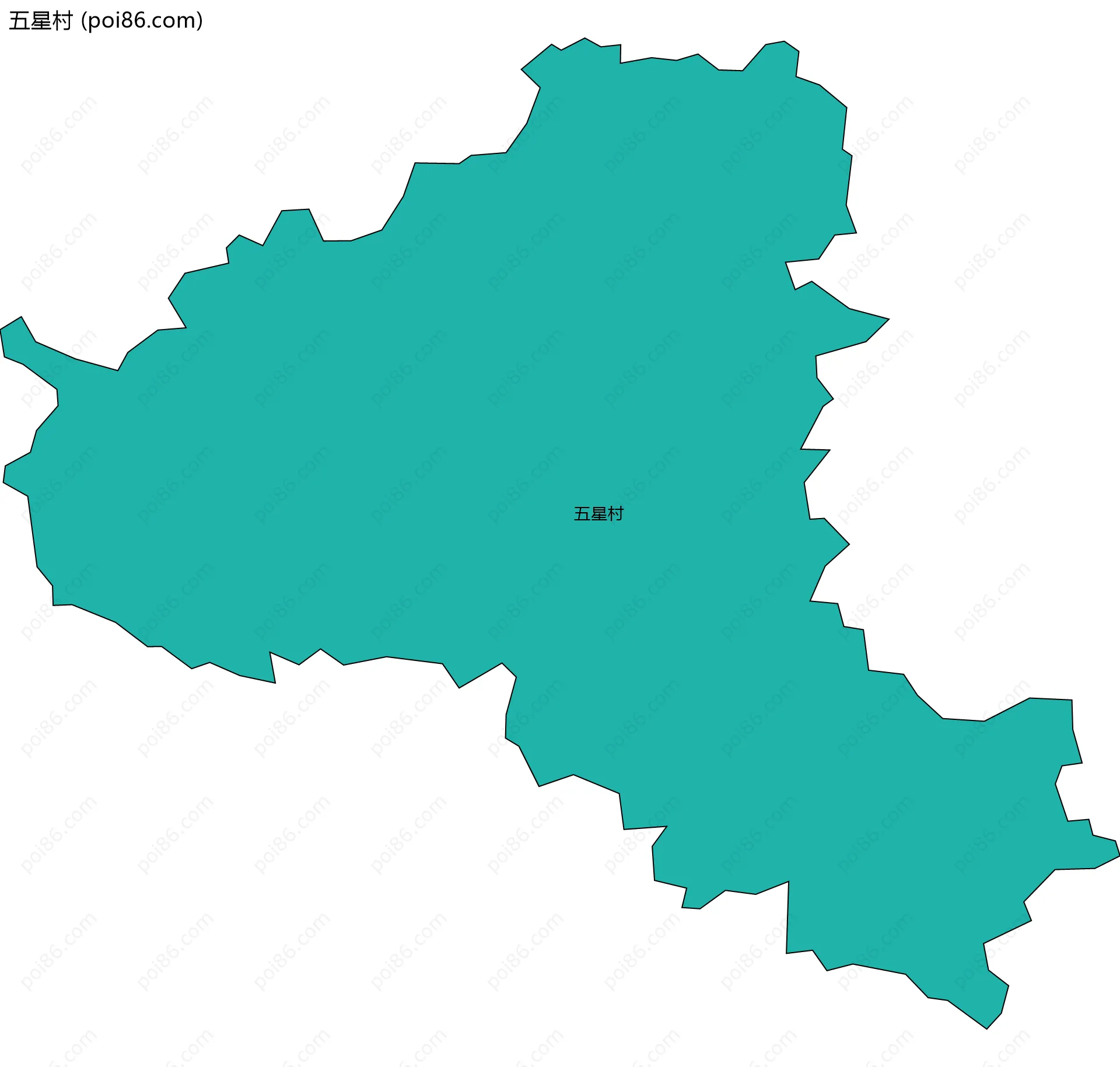五星村边界地图