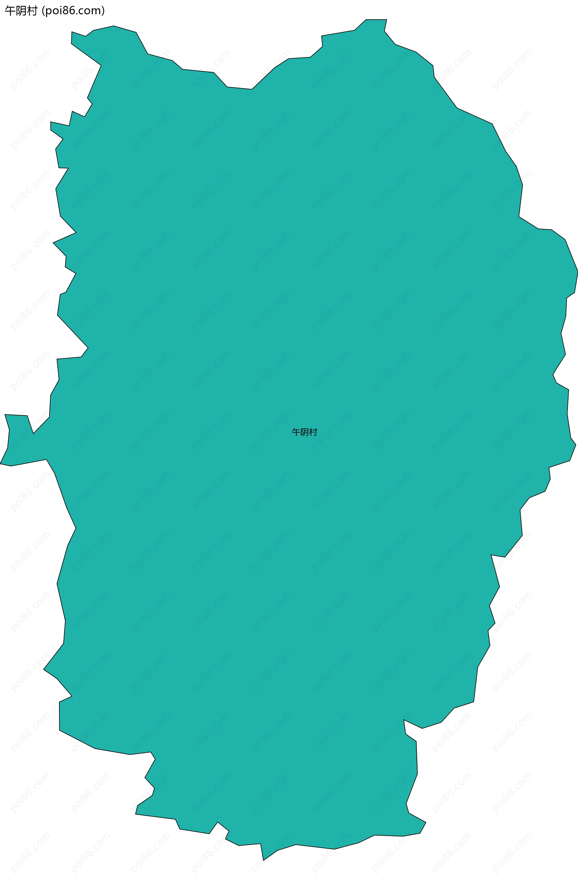 午阴村边界地图