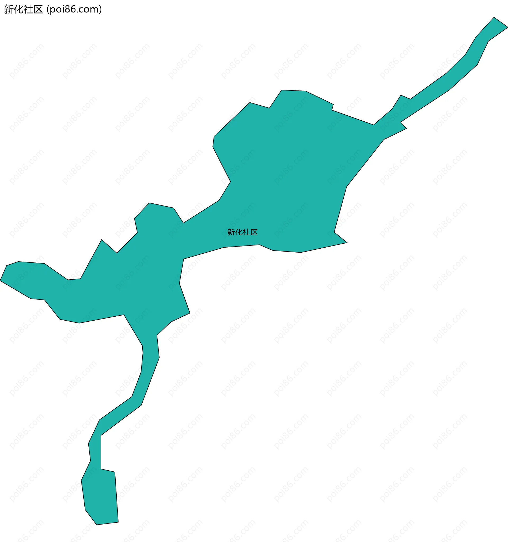 新化社区边界地图