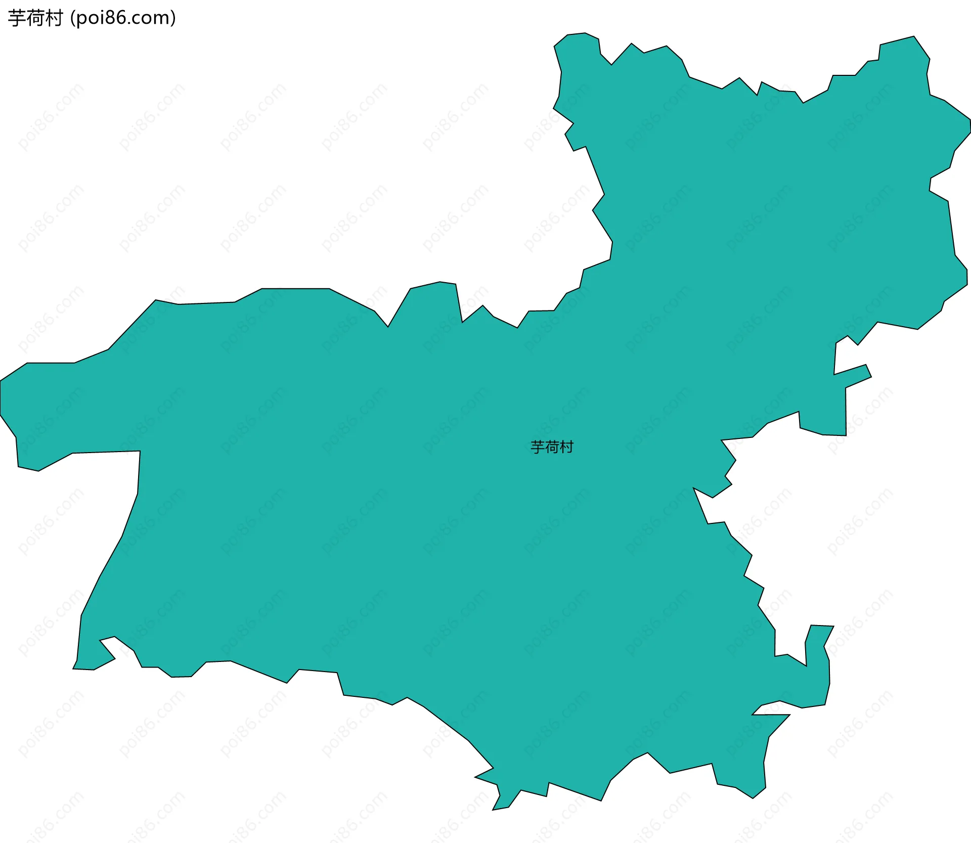 芋荷村边界地图