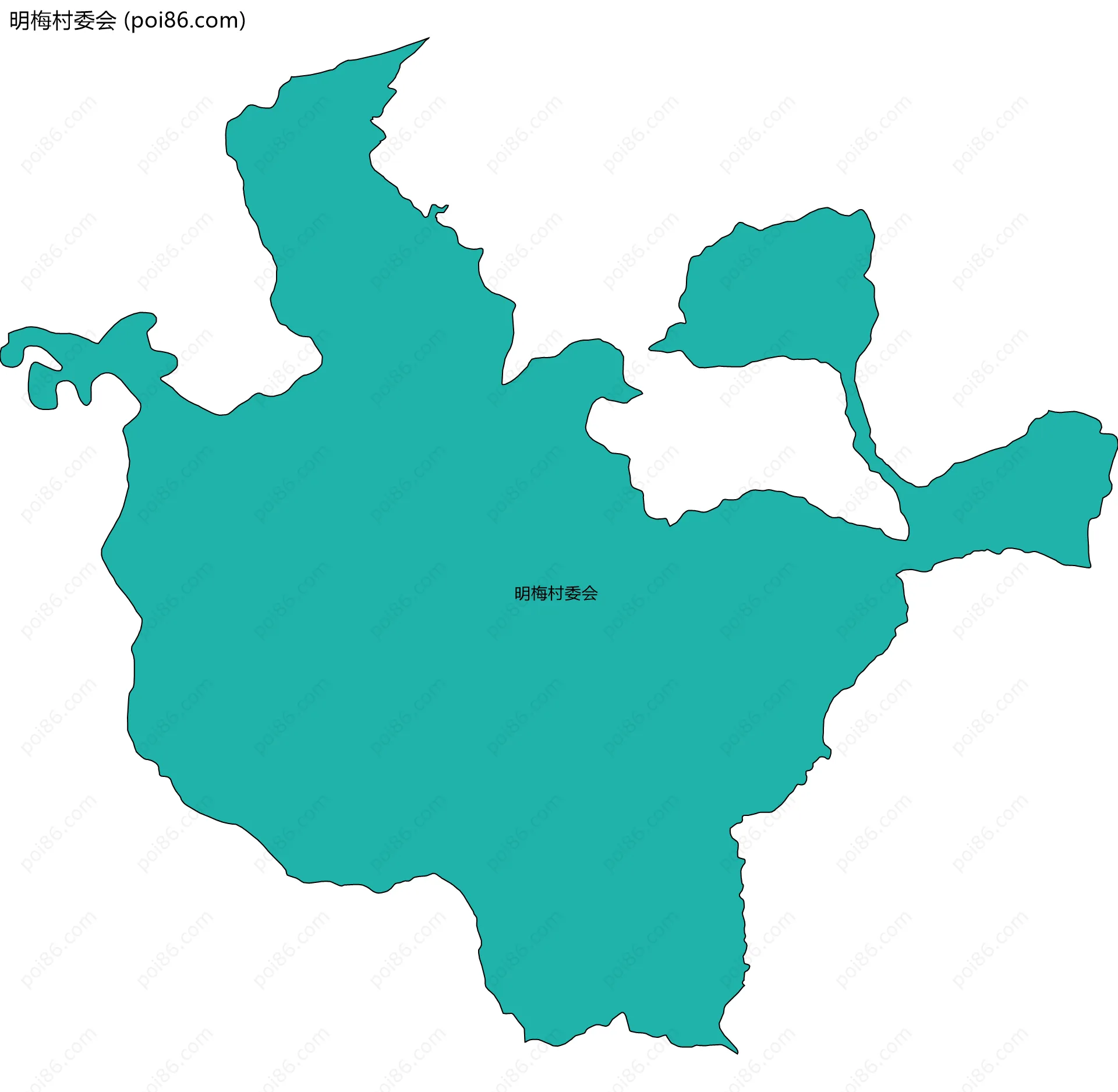 明梅村委会边界地图