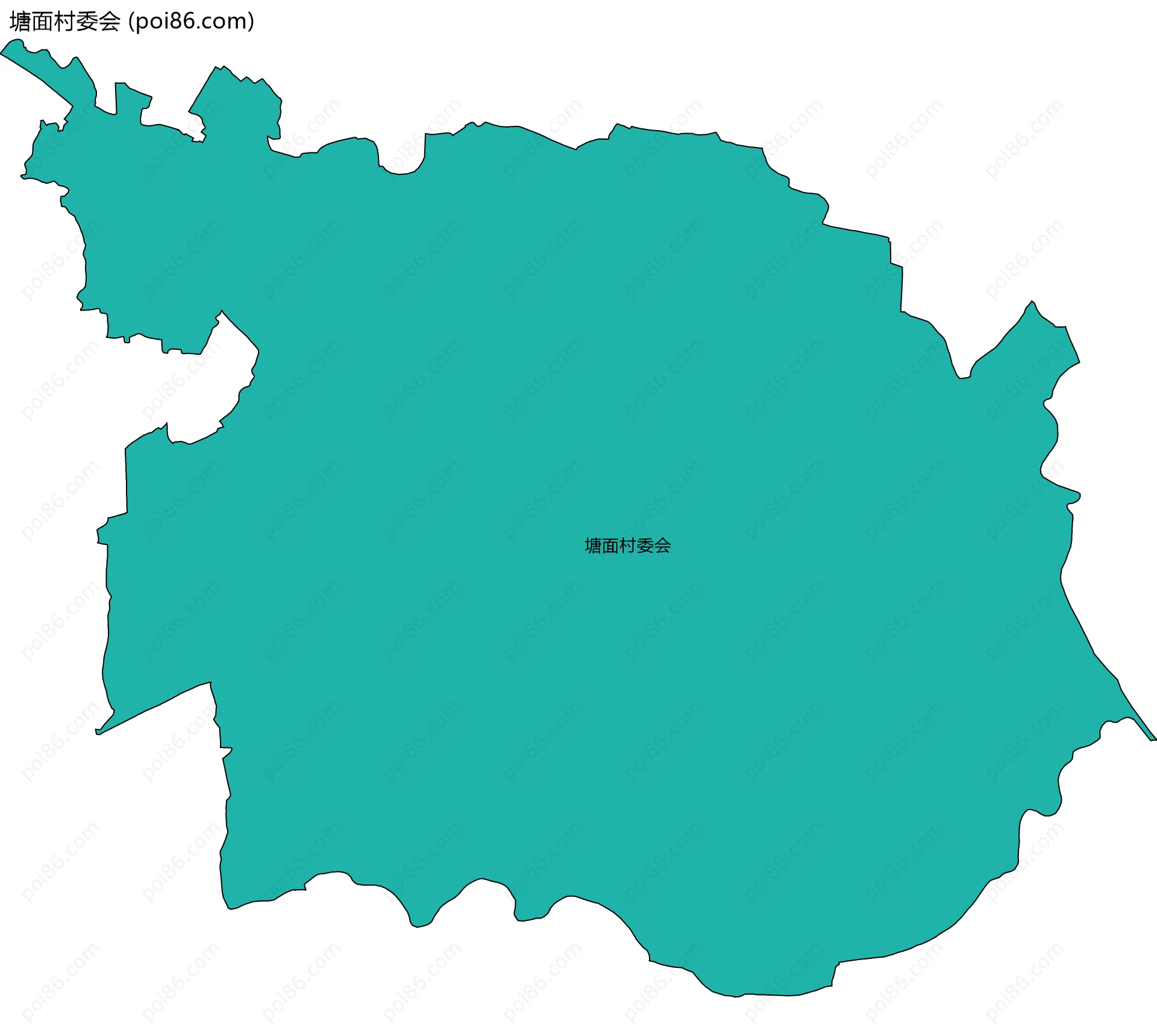 塘面村委会边界地图