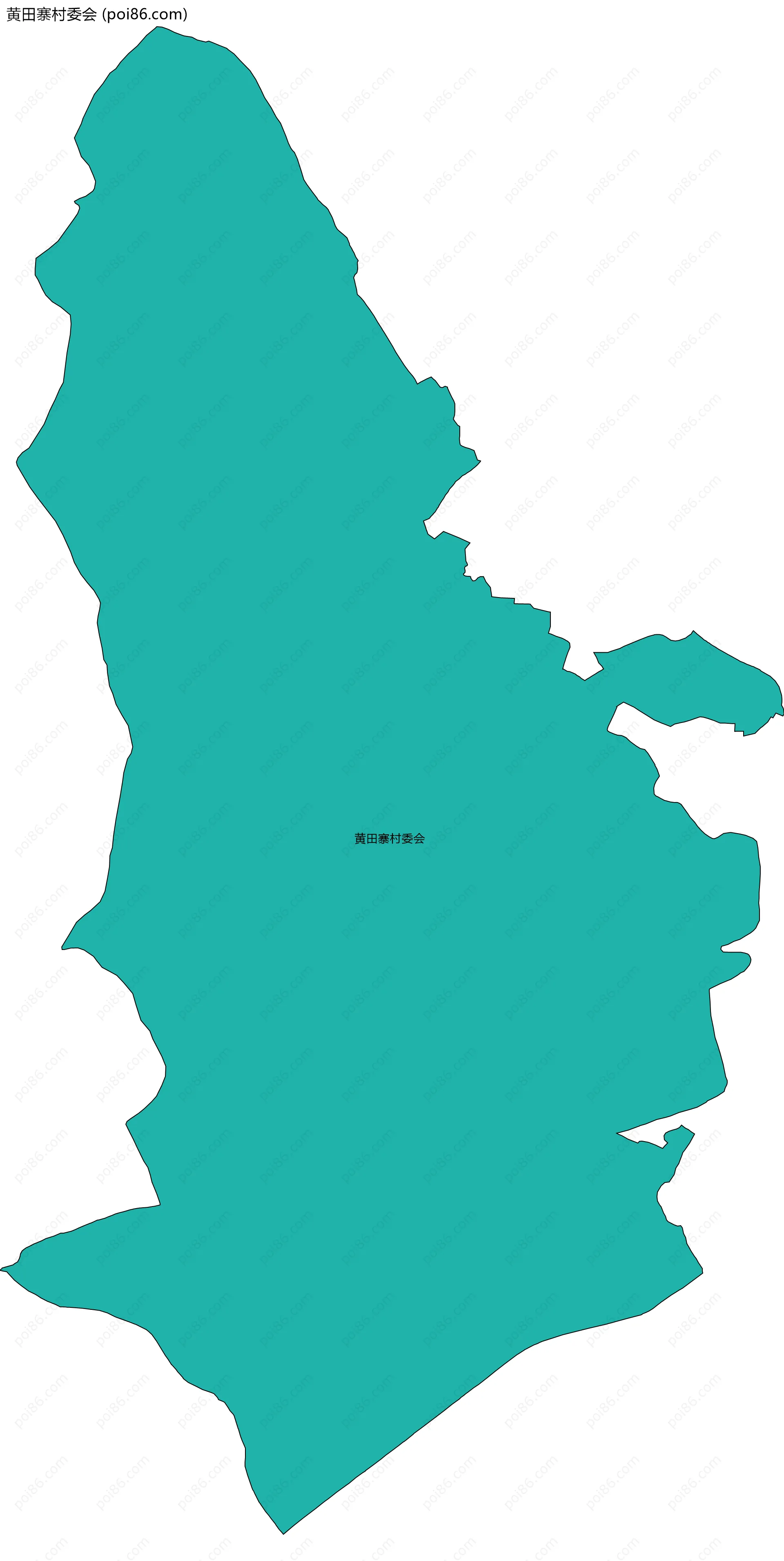 黄田寨村委会边界地图