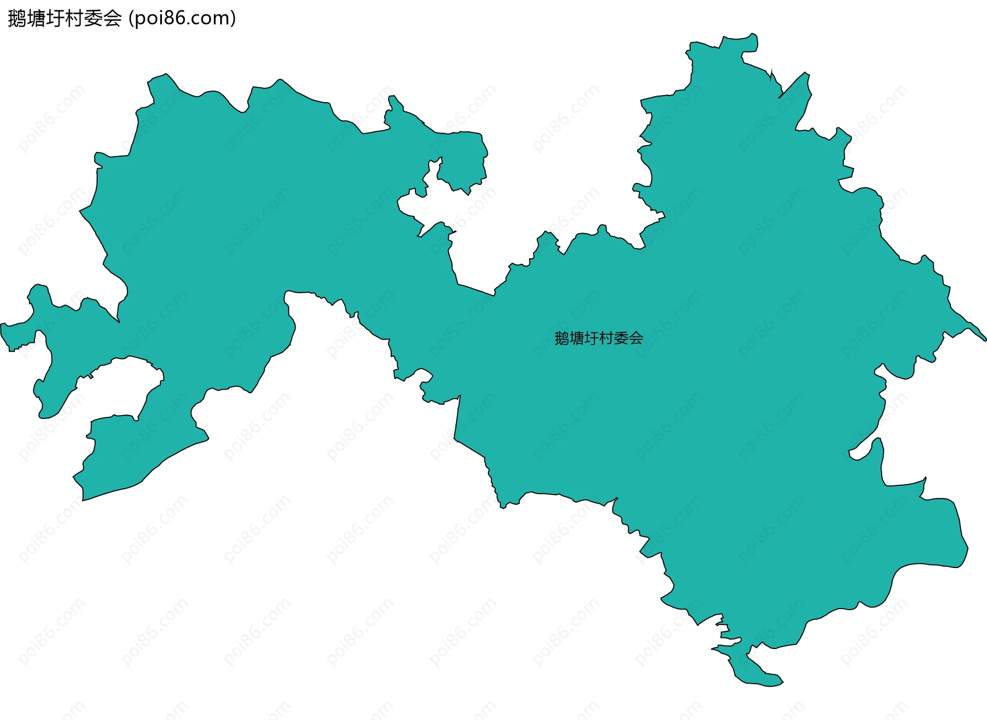 鹅塘圩村委会边界地图