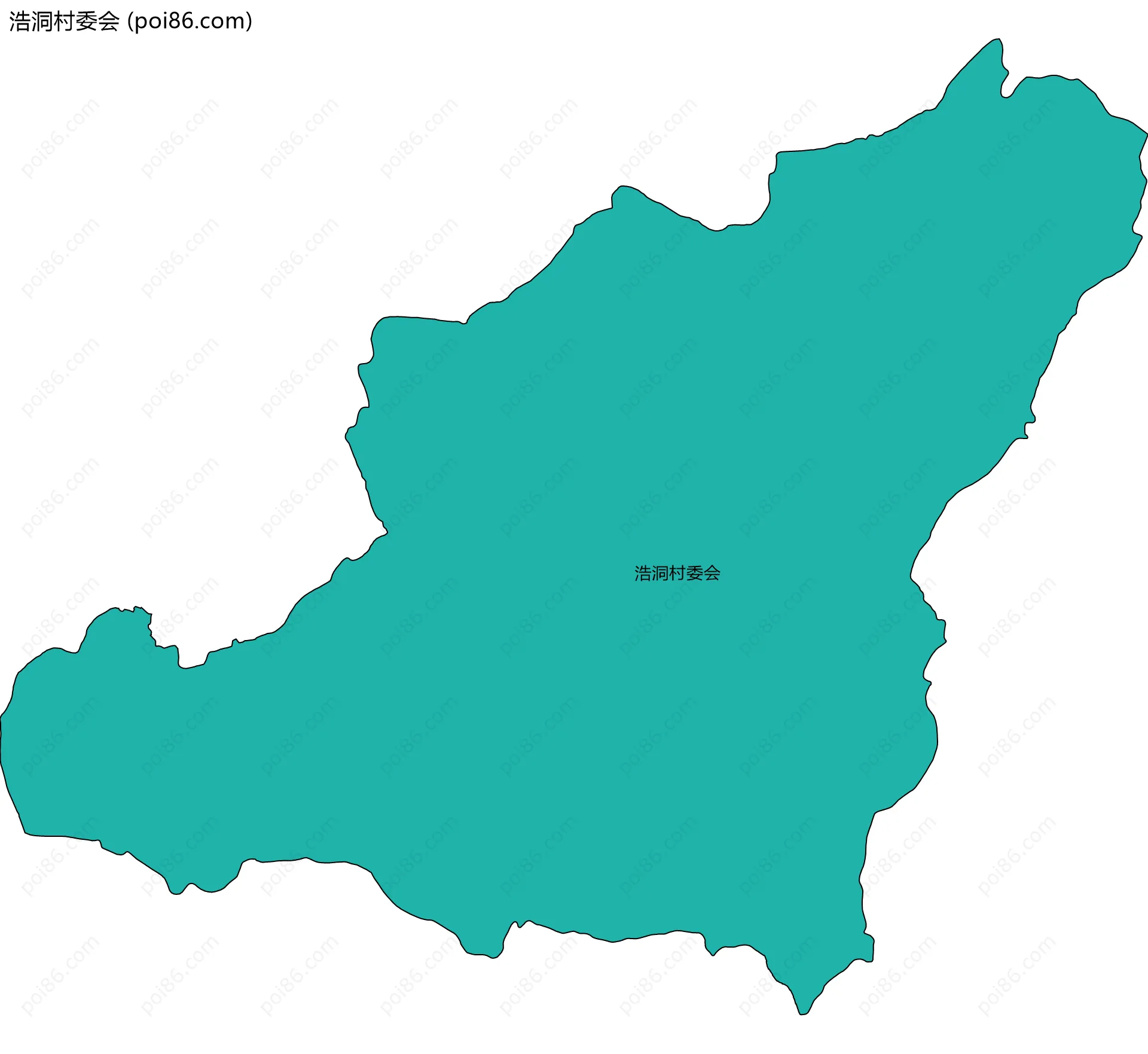 浩洞村委会边界地图