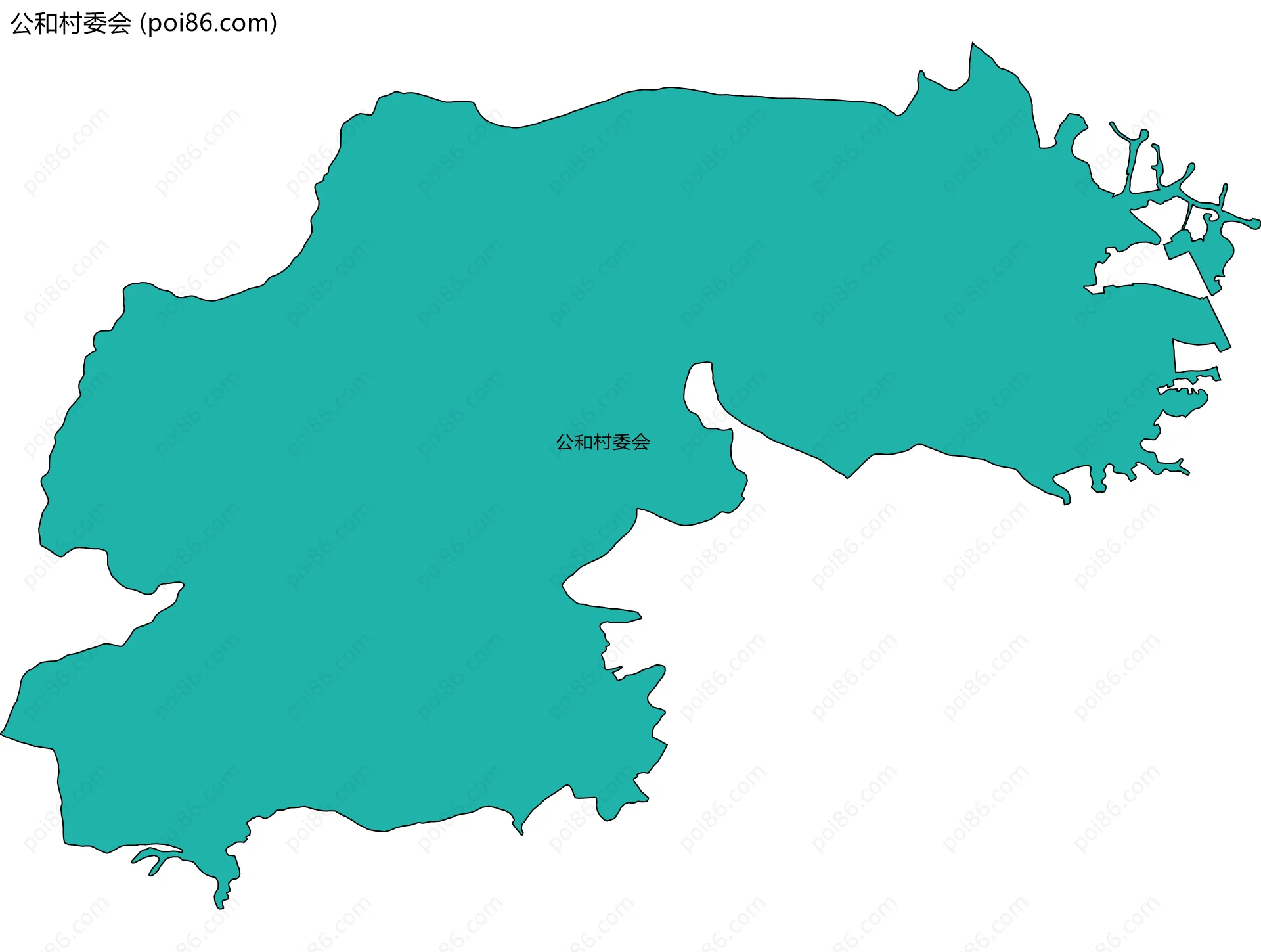 公和村委会边界地图
