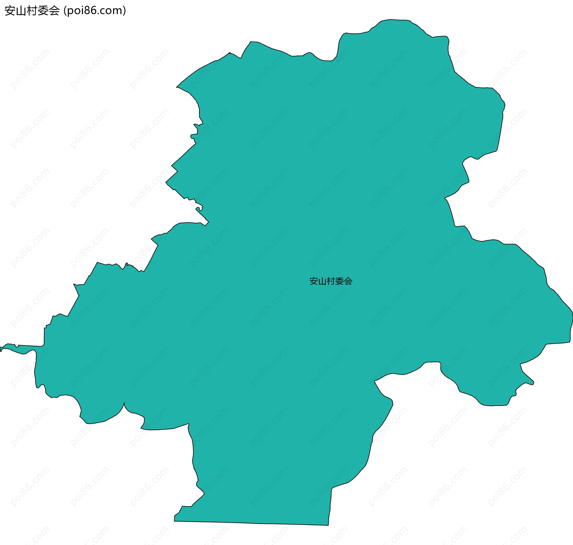 安山村委会边界地图