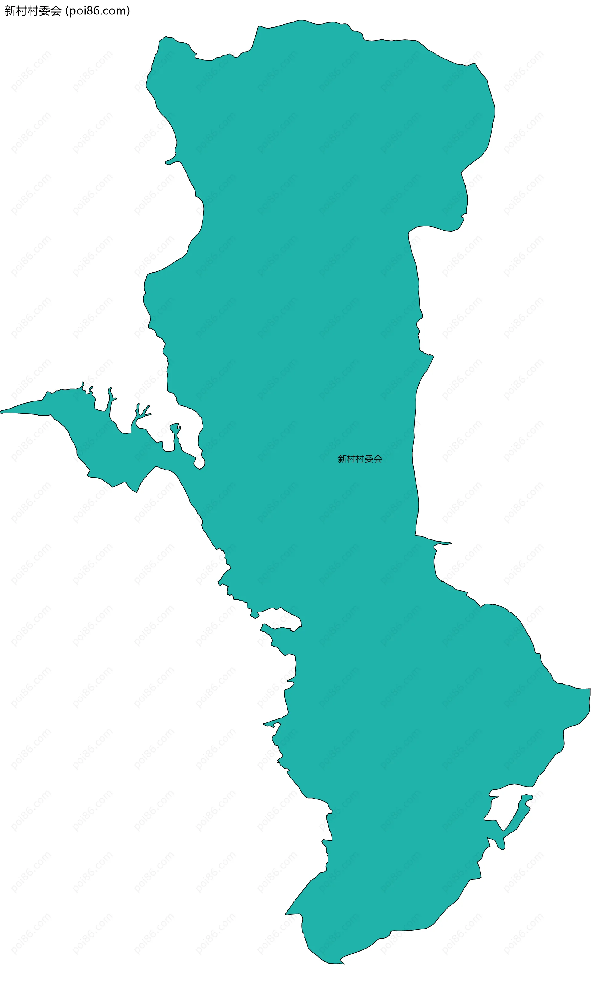 新村村委会边界地图