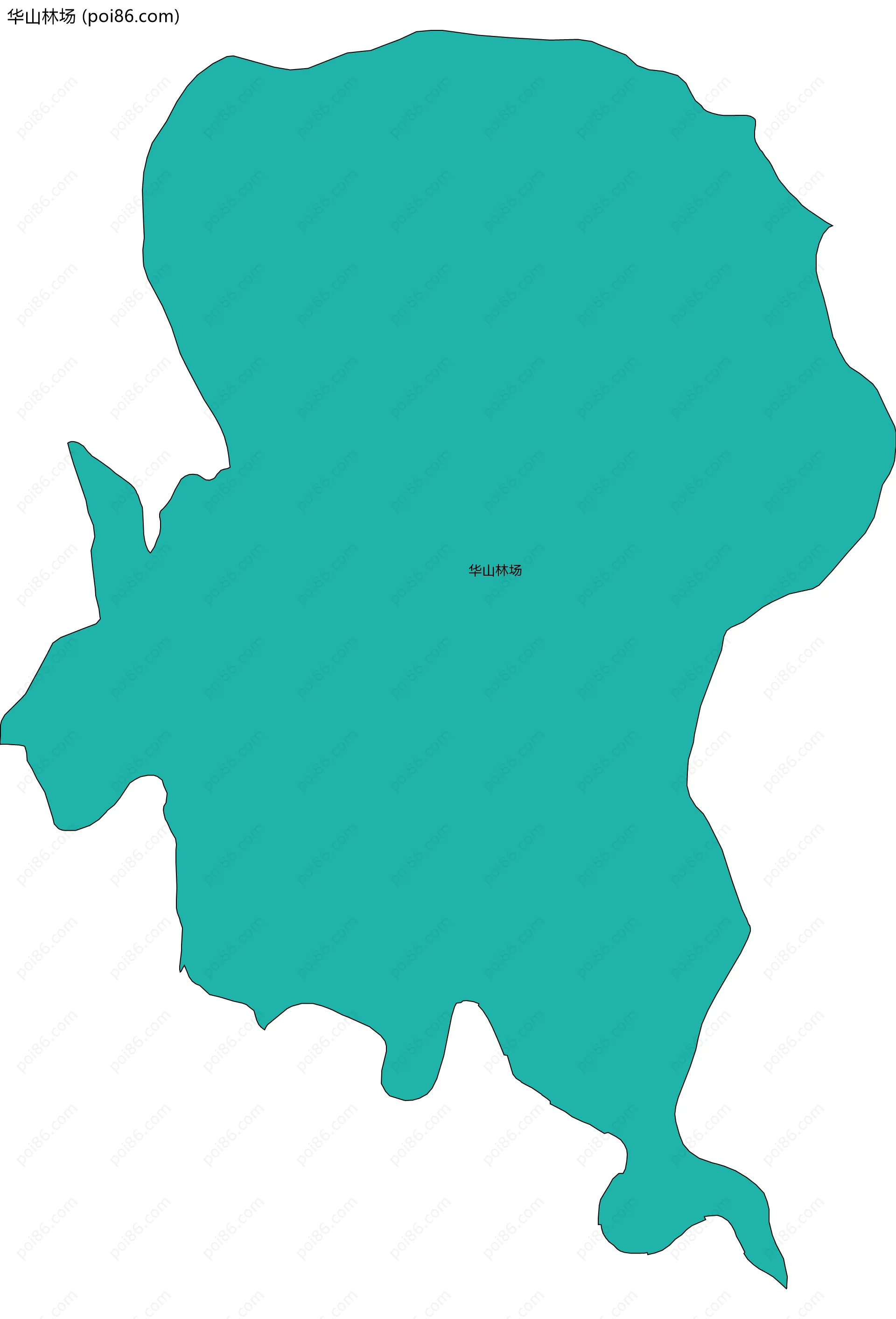 华山林场边界地图