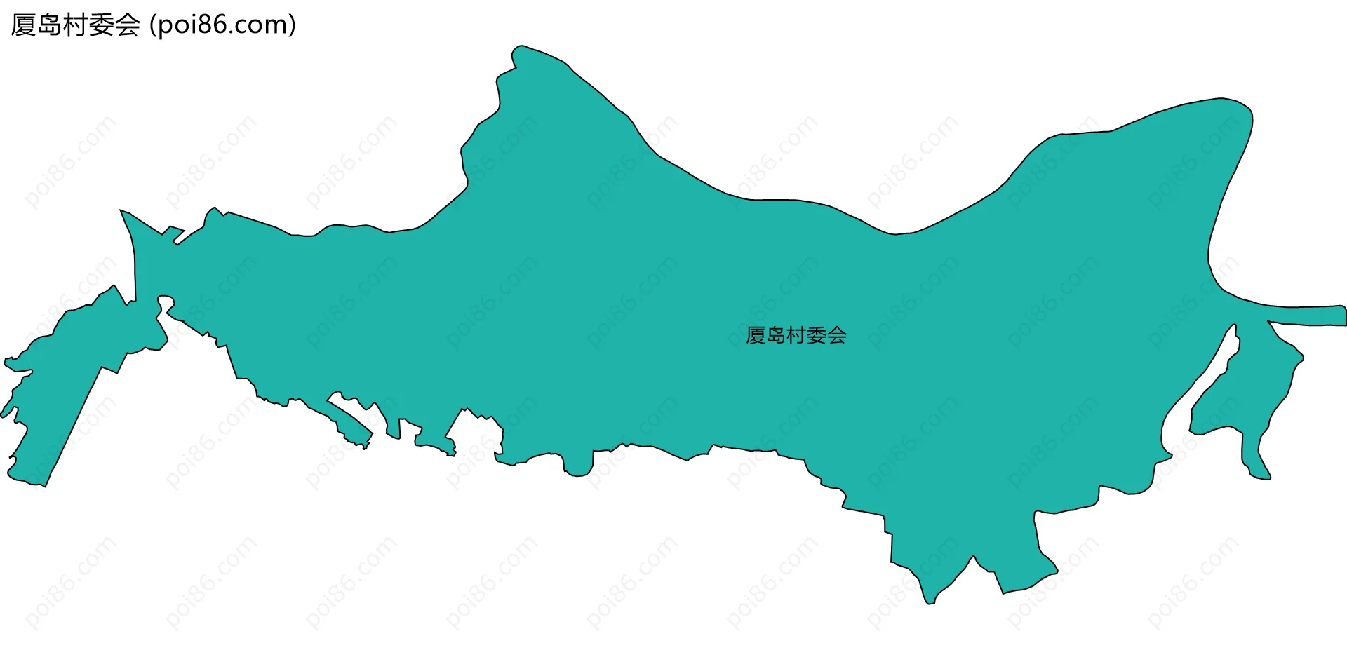 厦岛村委会边界地图