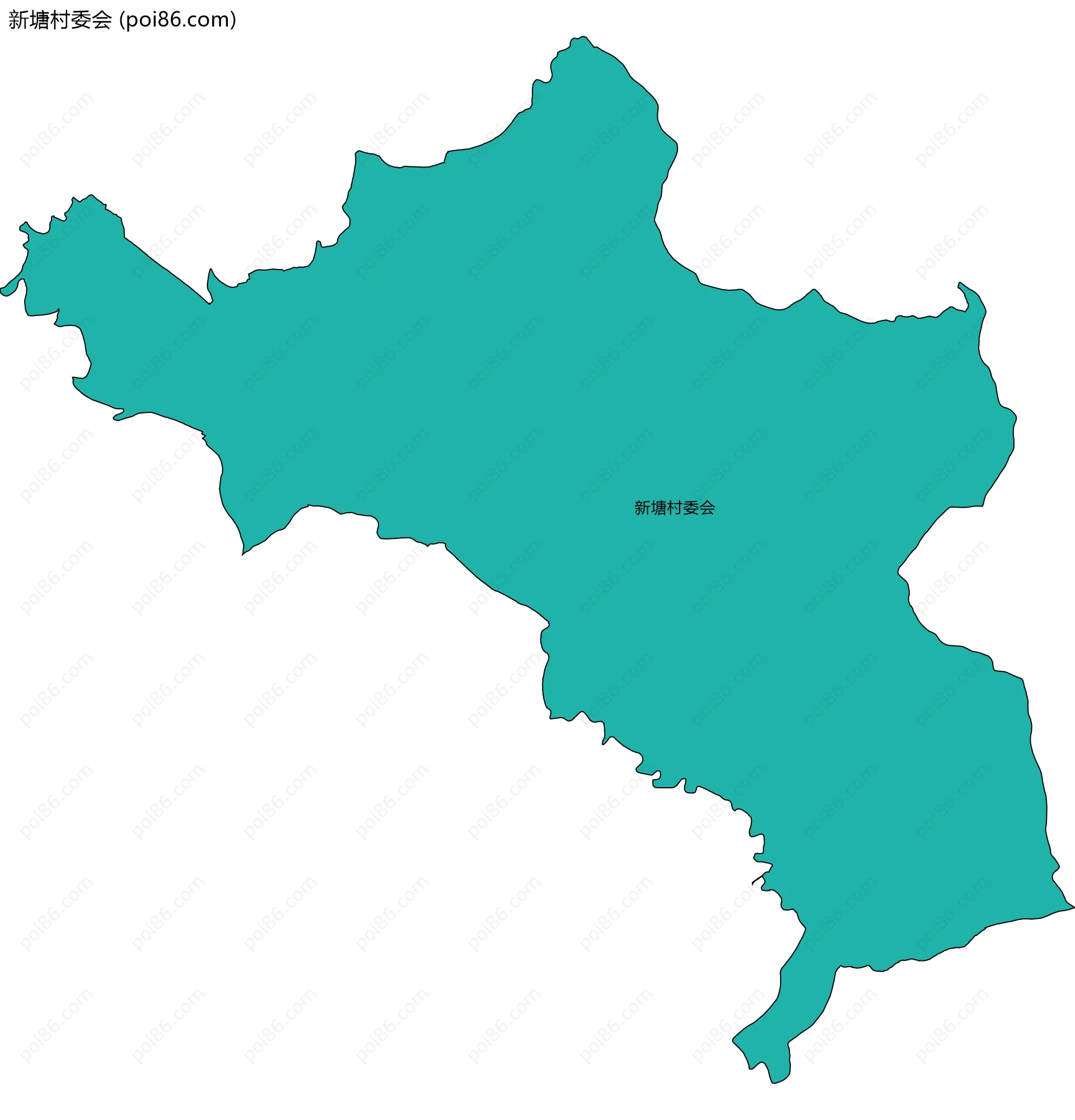 新塘村委会边界地图