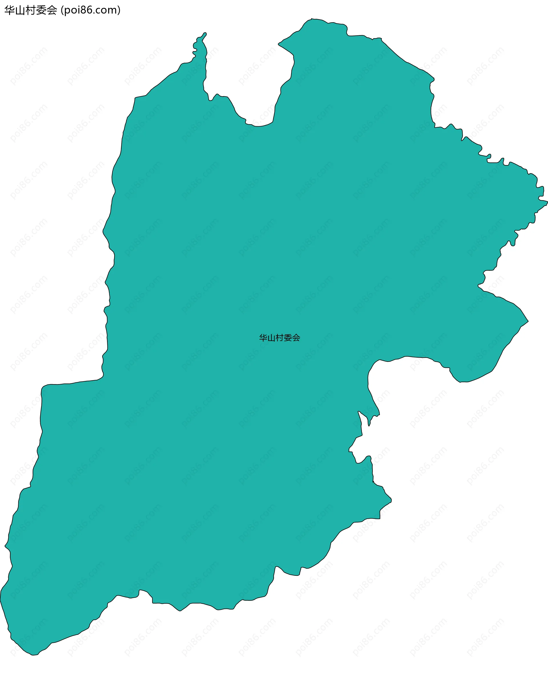 华山村委会边界地图