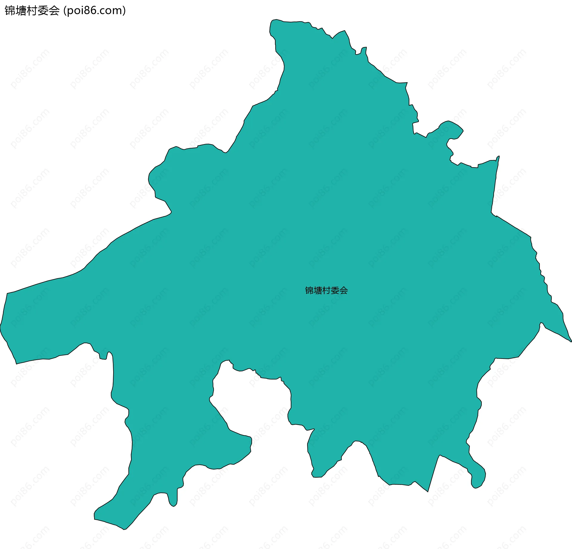 锦塘村委会边界地图