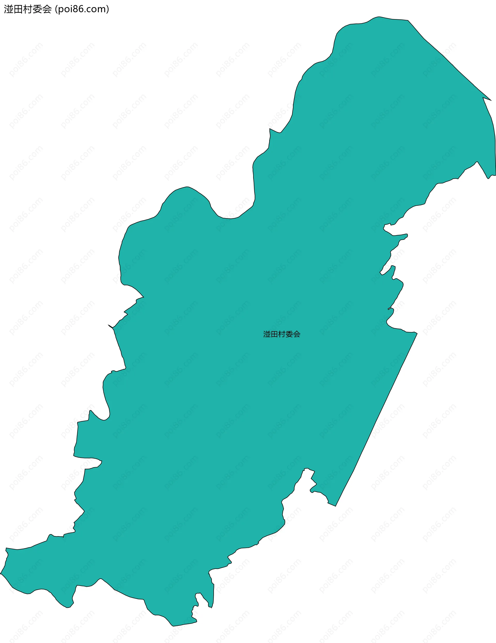 湴田村委会边界地图