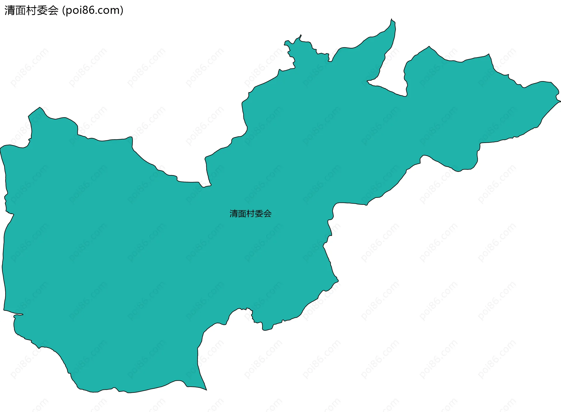 清面村委会边界地图