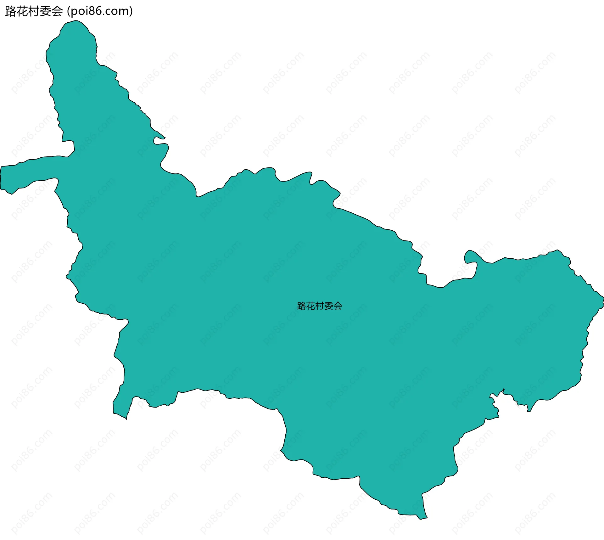路花村委会边界地图