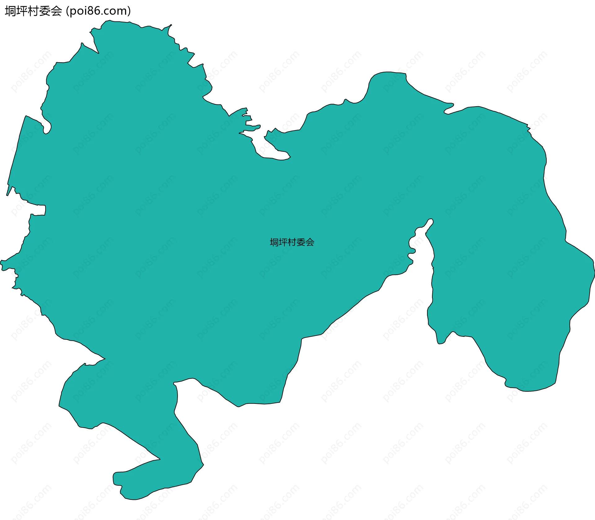 垌坪村委会边界地图