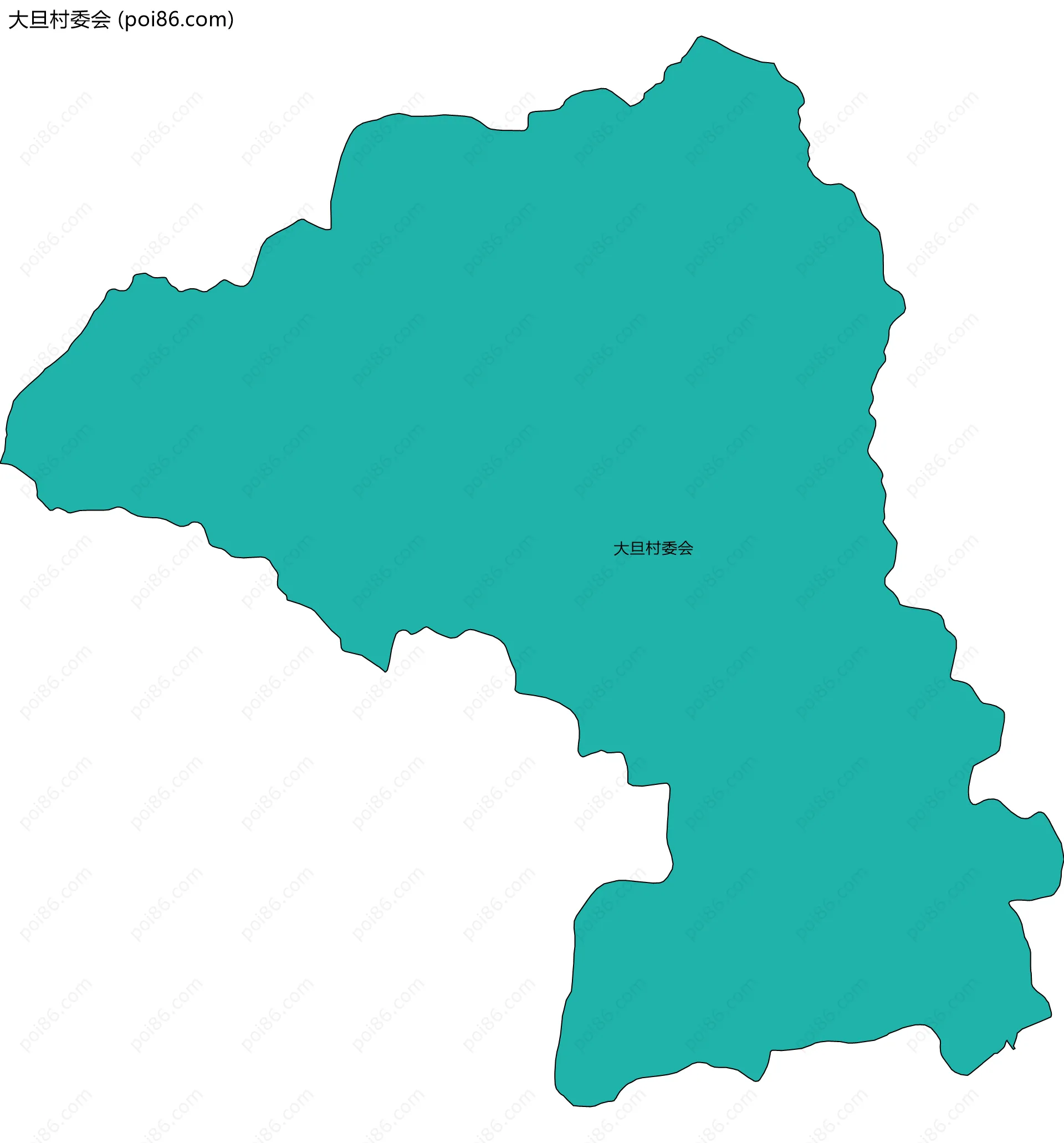 大旦村委会边界地图