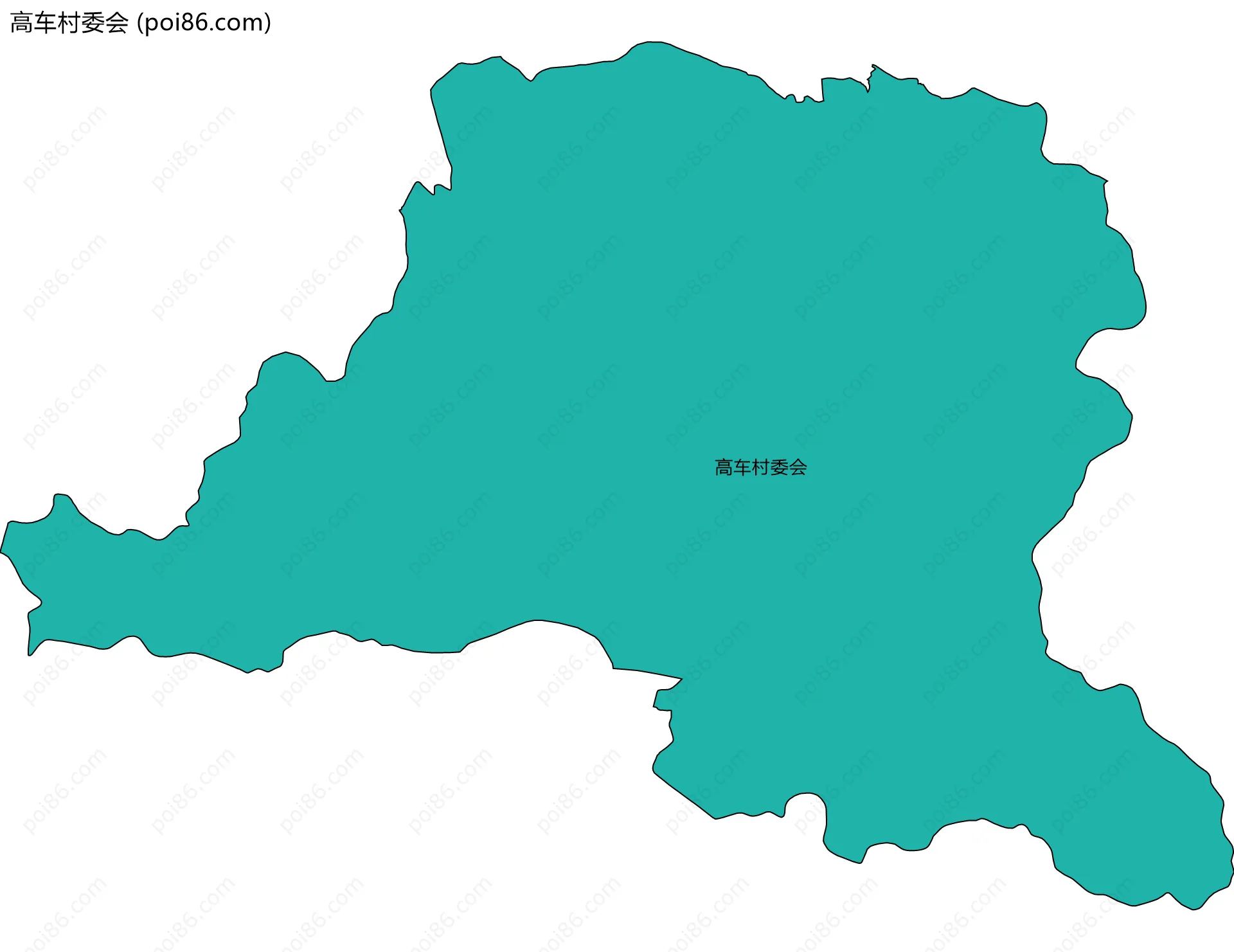 高车村委会边界地图