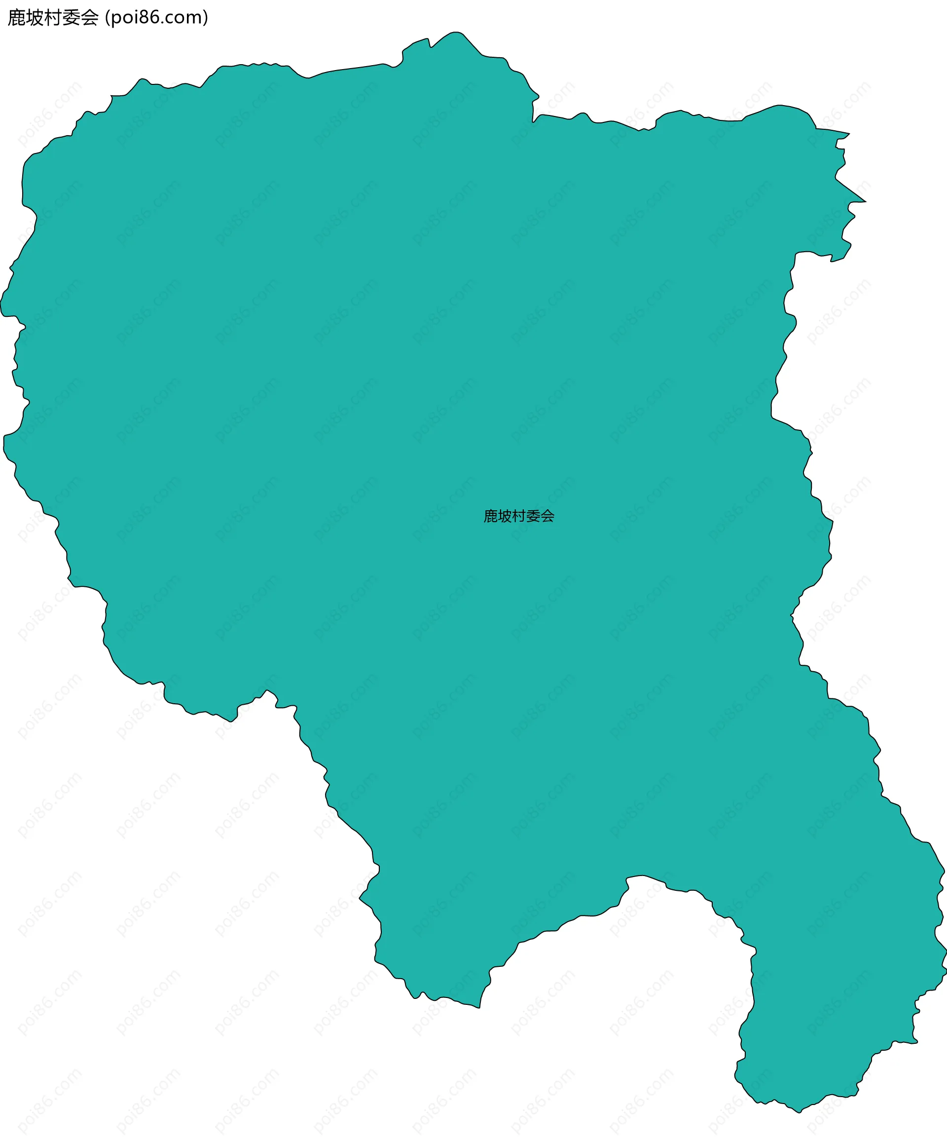 鹿坡村委会边界地图