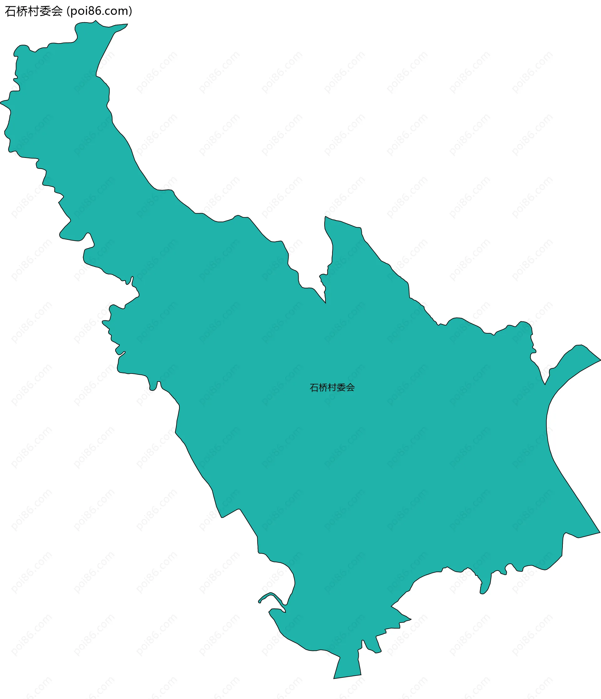 石桥村委会边界地图