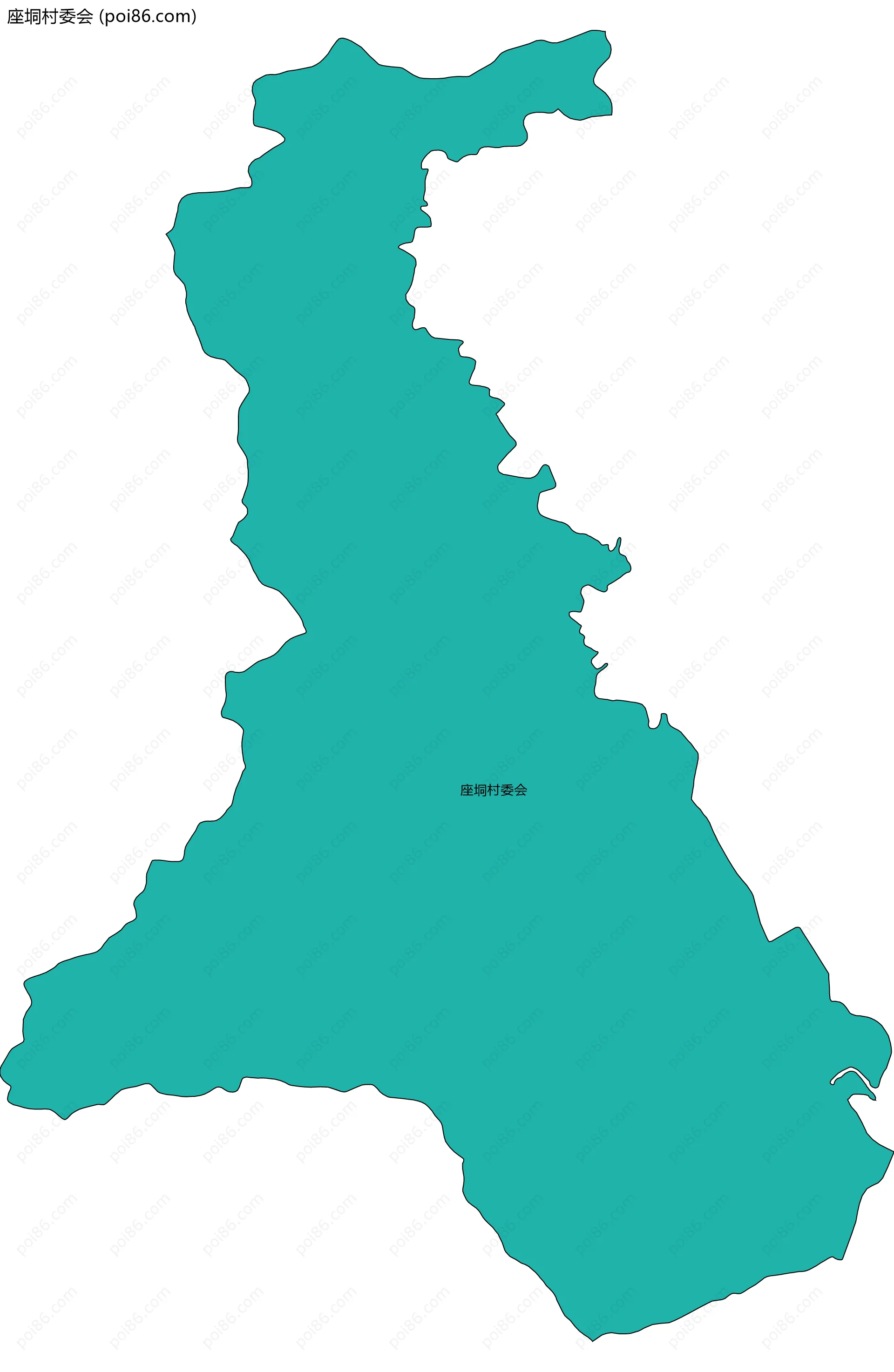 座垌村委会边界地图