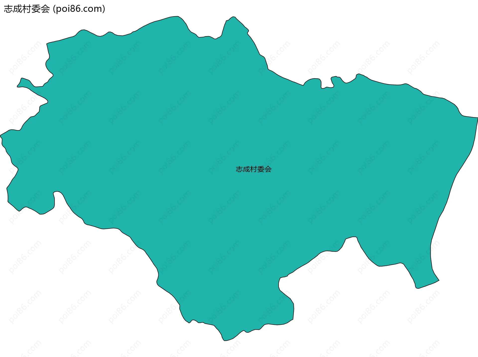 志成村委会边界地图