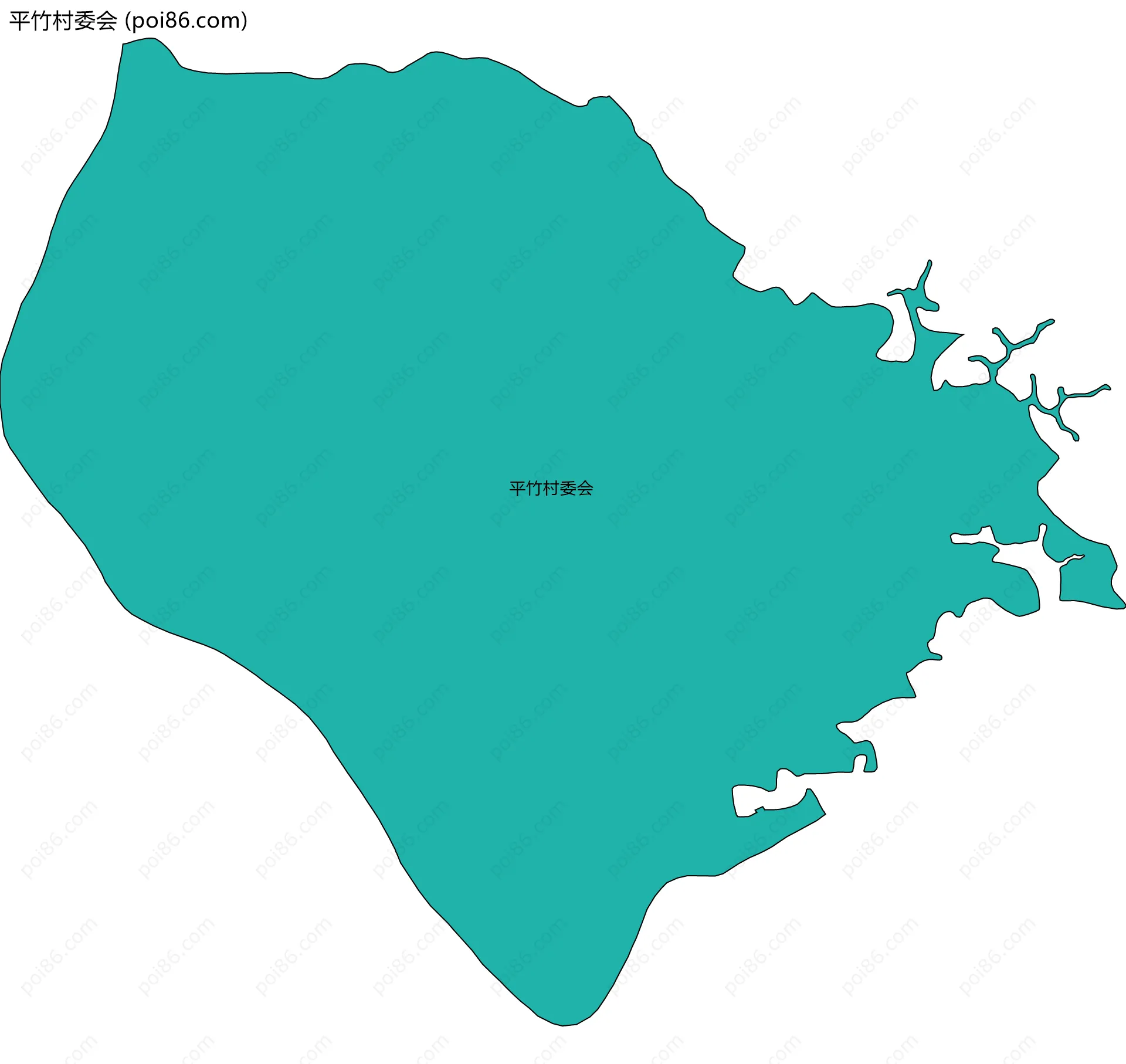 平竹村委会边界地图