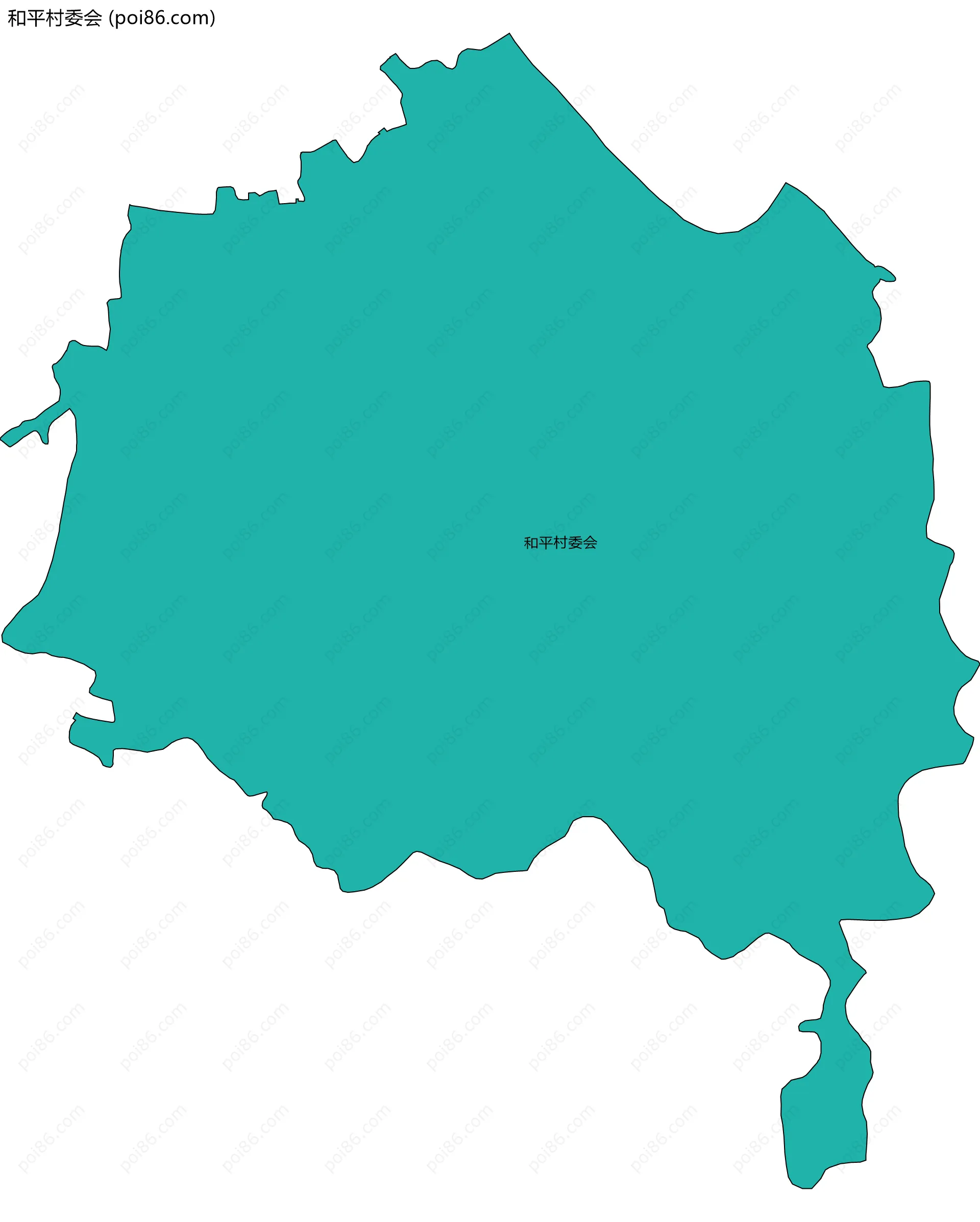 和平村委会边界地图